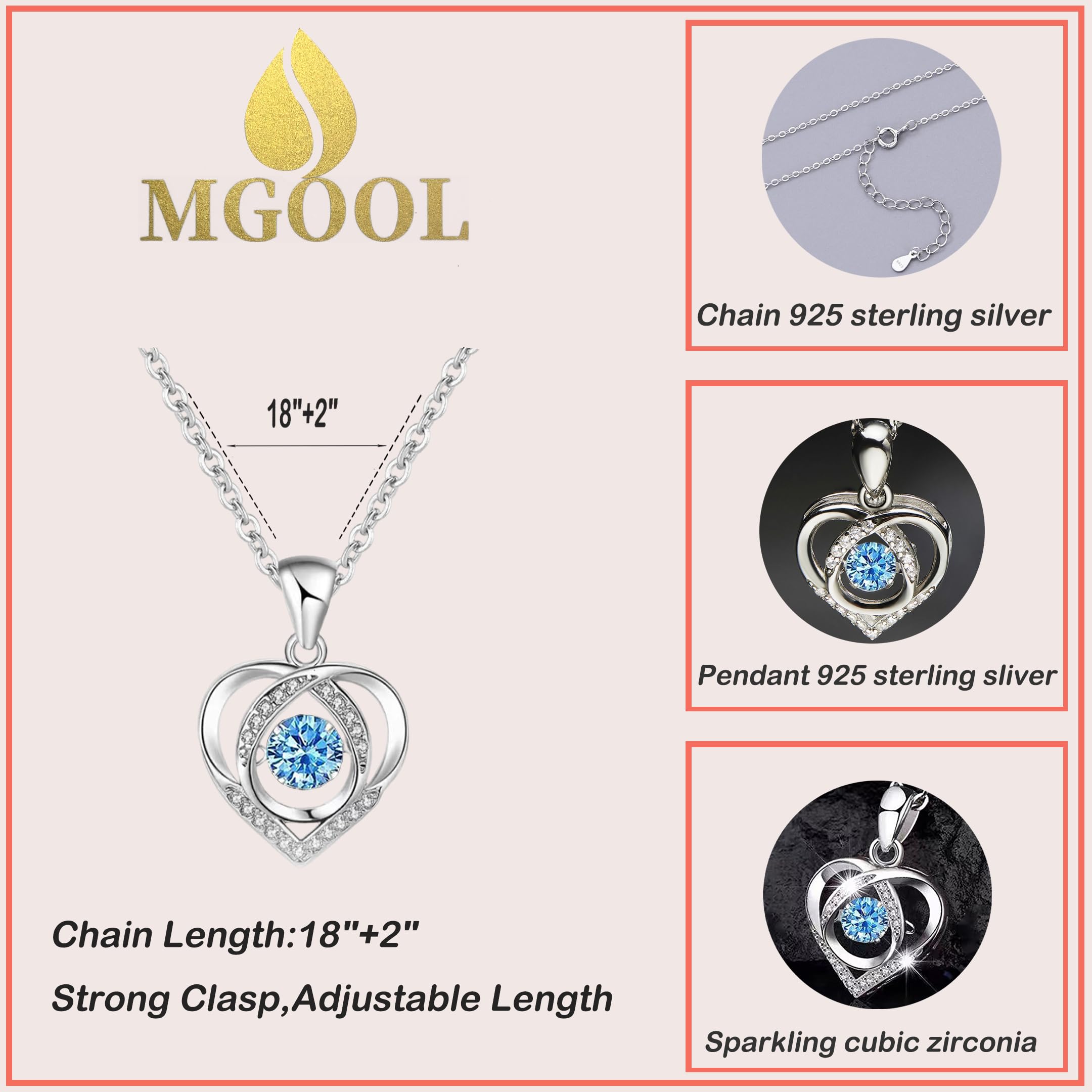 Valentine's gifts Wife Necklace From Husband To My Wife Necklace Soulmate Necklace For Women Future Wife Jewelry Birthday Gifts For Girlfriend Message Card and LED Box, Sterling Silver, Cubic Zirconia