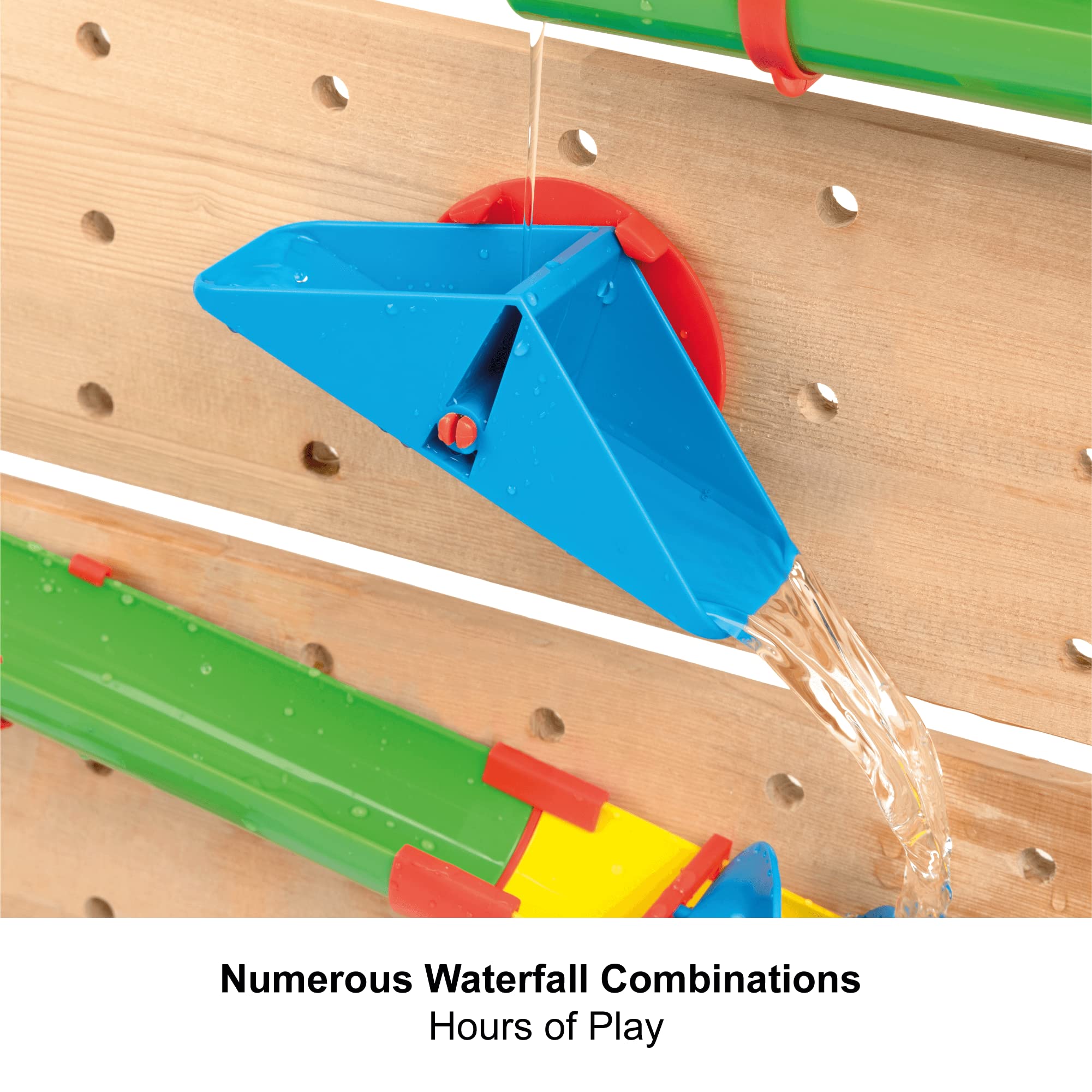 Board Masters Waterwall Sensory Water Table | Wooden Waterfall Play Table with 27 Accessories | Educational Toy for Kids Ages 3+