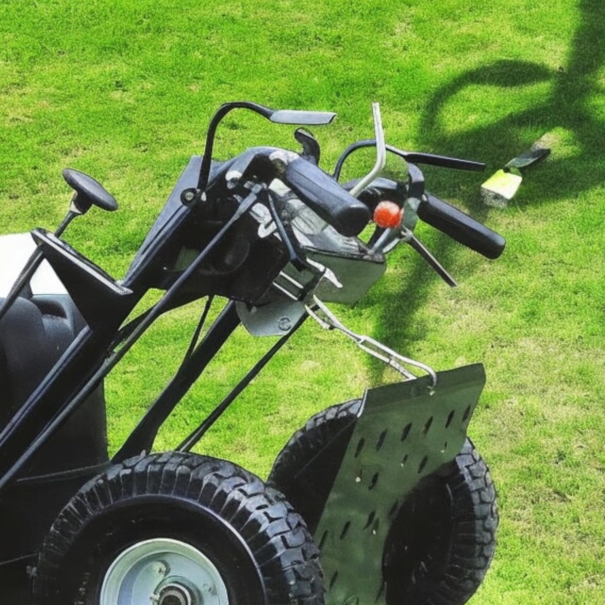 Jungle Jim's Jungle Wheels Lawn Mower Sulky for Lawn and Landscape Professionals (Black Jungle Wheels)