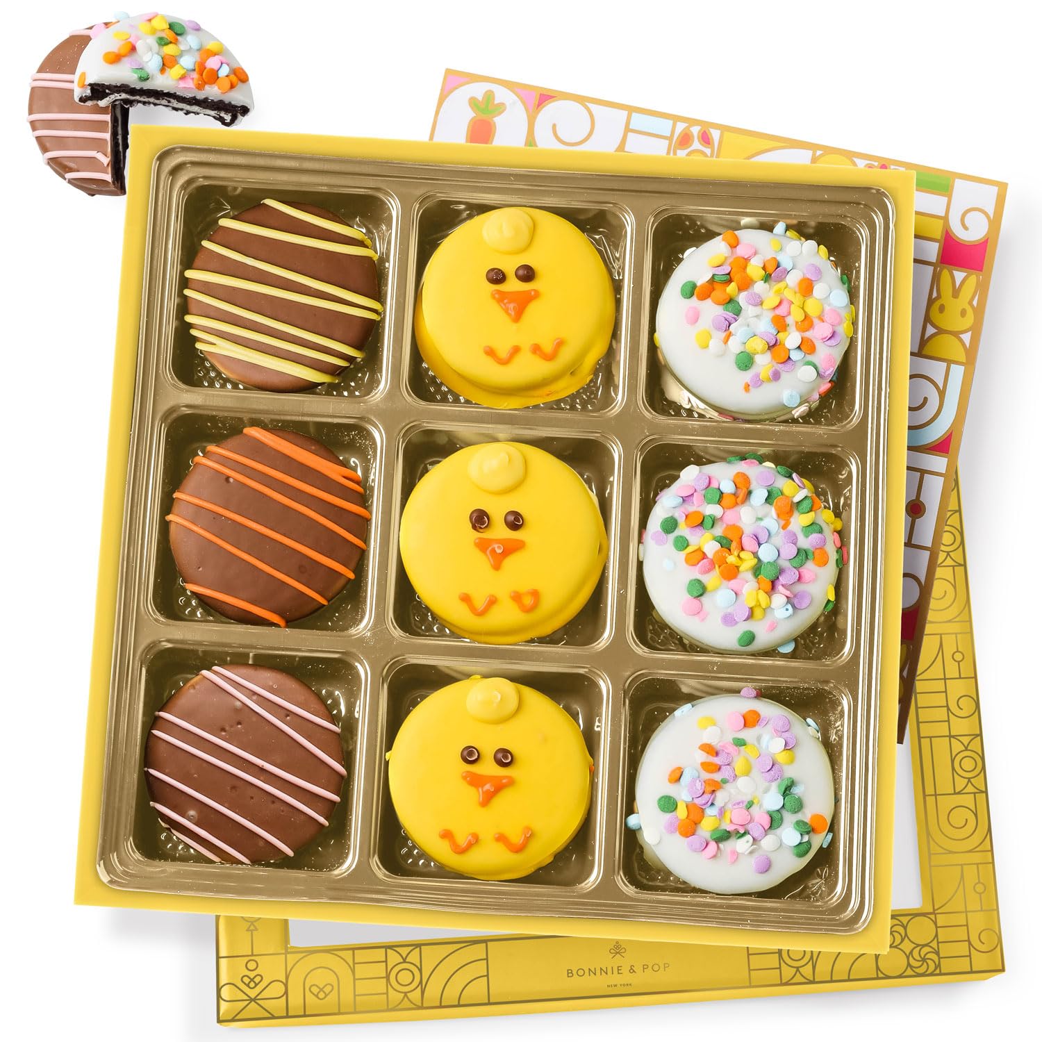 Easter Gift Baskets, Cookie Snack Variety Holiday Gifts, Spring Chocolate Gift Assortment, Unique Food Treats for Family Holiday Ideas, Bonnie & Pop