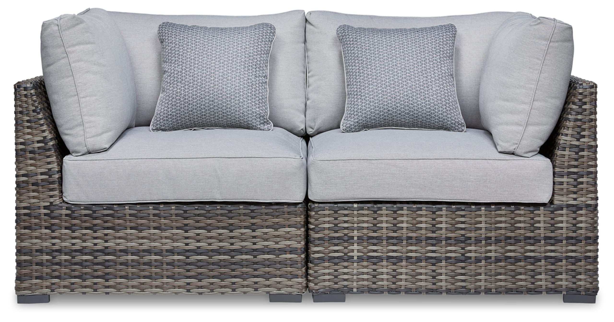 Signature Design by Ashley Harbor Court Corner Cushion, 2 Count, Dark Brown & Light Gray