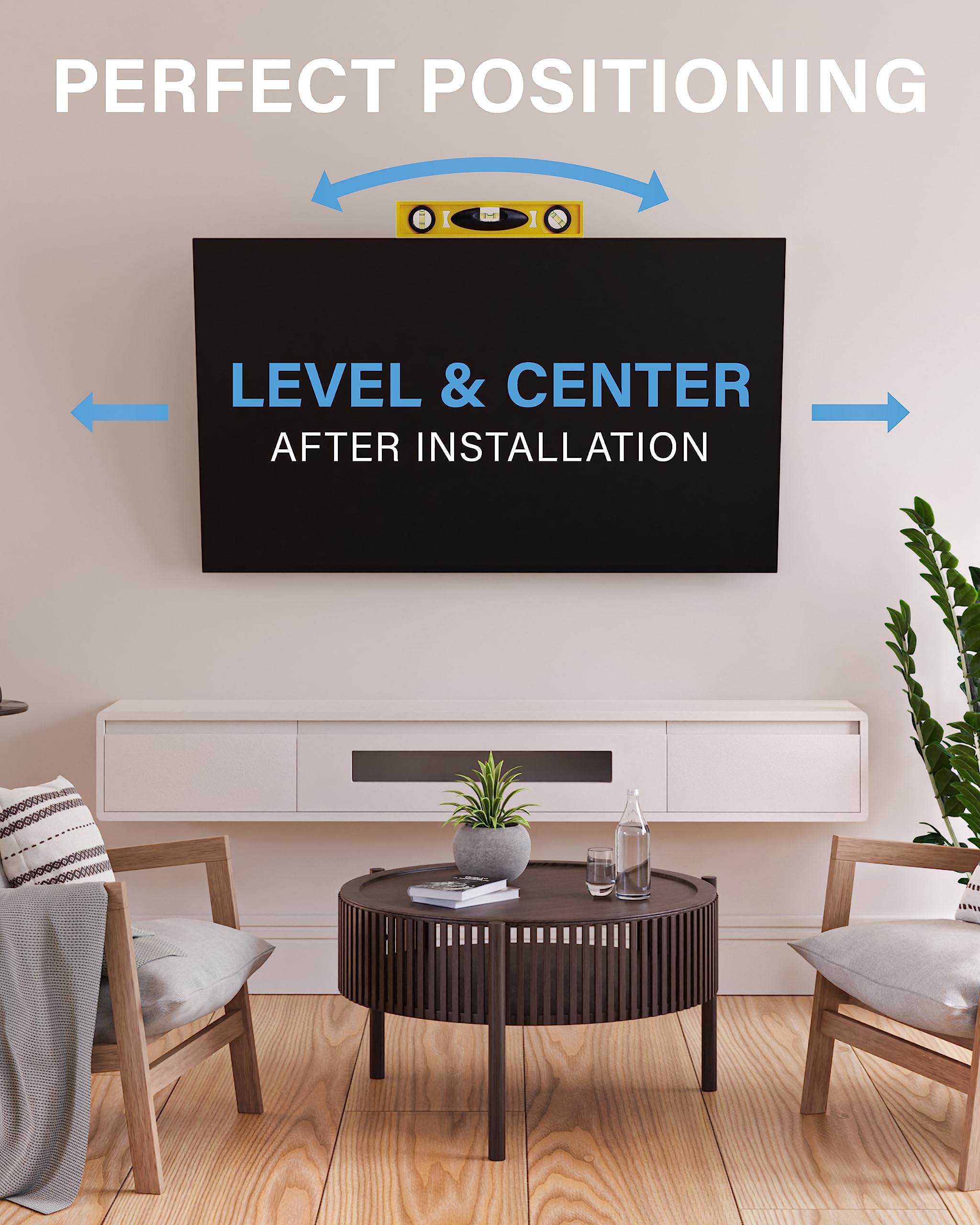 SANUS Tilting TV Wall Mount for Large TVs Up to 90” - Premium Tilt Mount w/Universal Fit - Smooth 5.7" Extension Allows for Cable Management - Includes Hardware & Drill Template for Easy Install