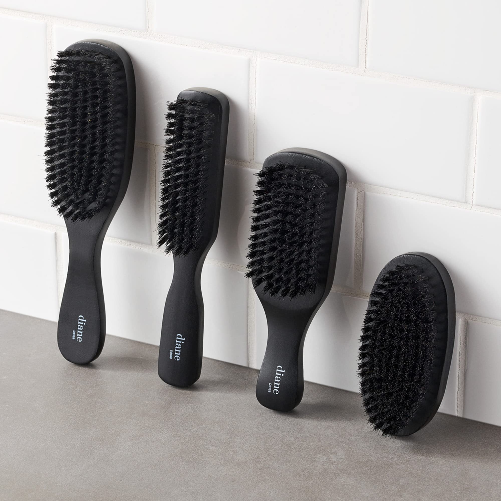 Diane 100% Boar Bristle Club Wave Brush for Men and Women – Soft Bristles for Fine to Medium Hair – Use for Detangling, Smoothing, Wave Styles, Soft on Scalp, Restore Shine and Texture