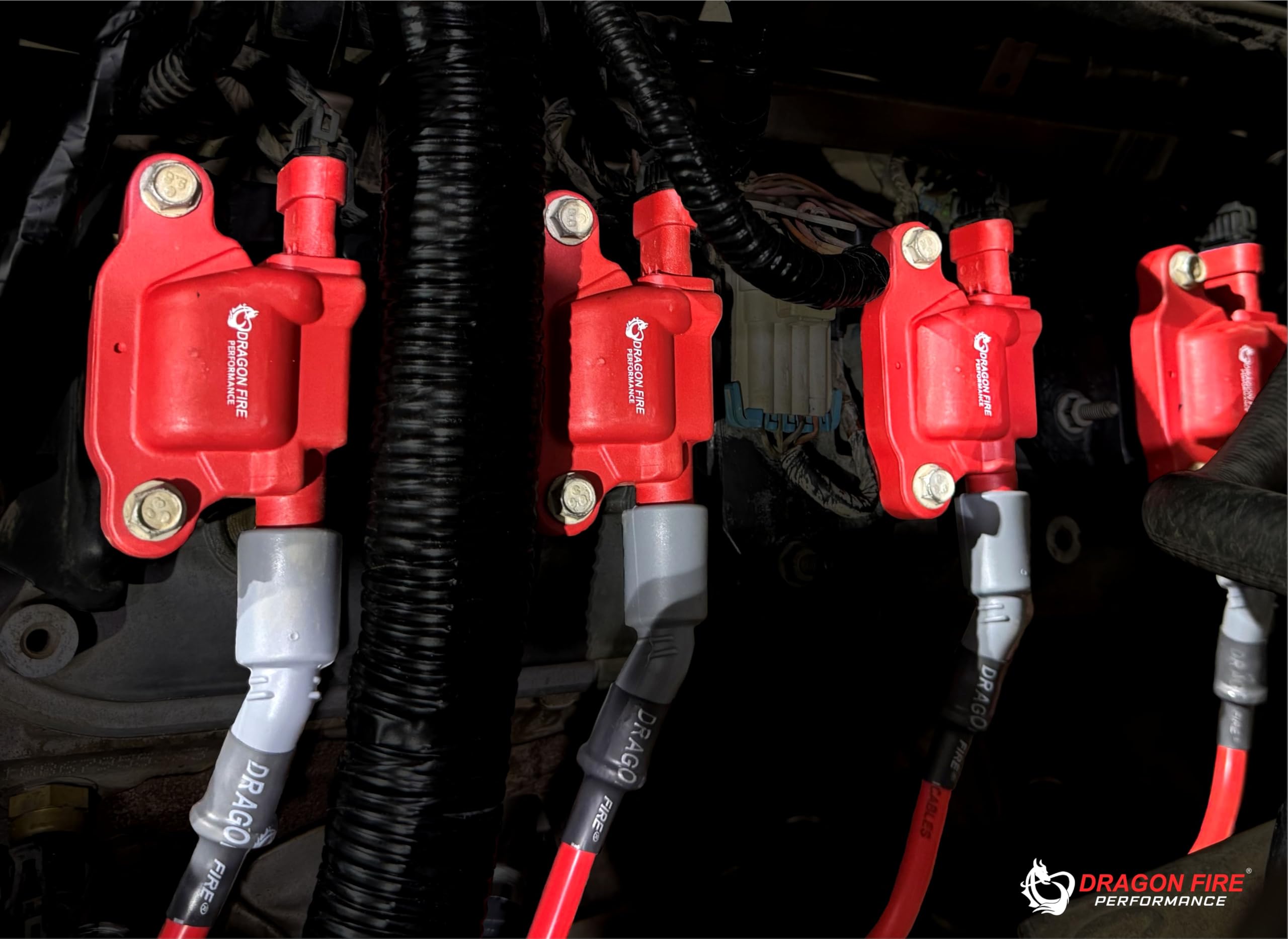 DRAGON FIRE Performance Ignition Power Pack Coils Iridium Spark Plugs Plug Wires OEM Replacement for GM, Chevy, GMC, Cadillac 5.3L 6.0L V8 (Fits 1999-2013 Silverado, Sierra, Tahoe, Suburban, Escalade)