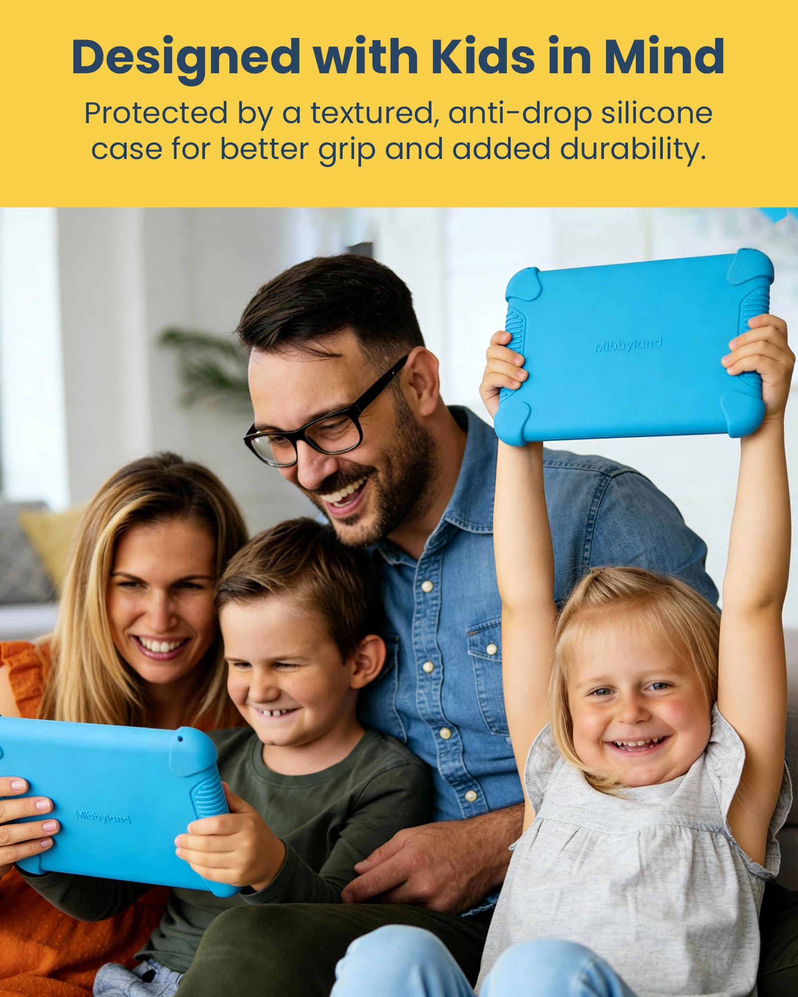 MibbyTalk AAC Device for Autism & Nonverbal Kids and Adults, Communication Tool for Home & School – 32 Preset Buttons, 11 Recording Buttons with Stickers, Silicone Case, Blue, Easter Basket Stuffers