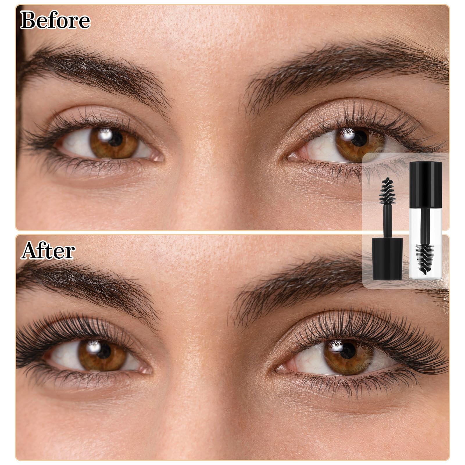 JIEYAO 27Pcs Empty Mascara Tube with Eyelash Wand, 3ml Mini Empty Mascara Bottles Mini Eyelash Cream Container Travel Containers Eyelashes Growth packing Tube for Home and Travel