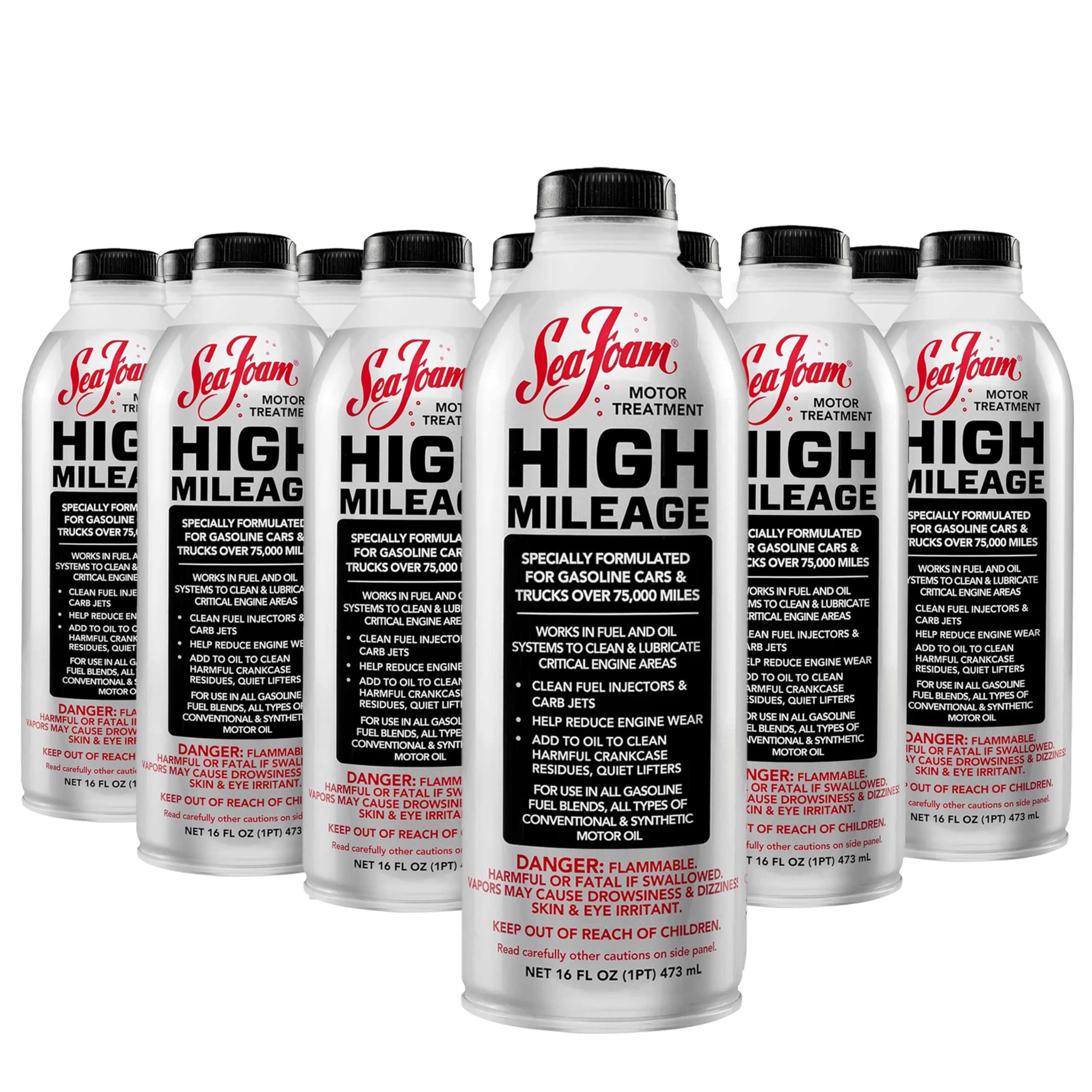 Sea Foam HM16 High Mileage, 16 Fl Oz, 12 Pack, Clear