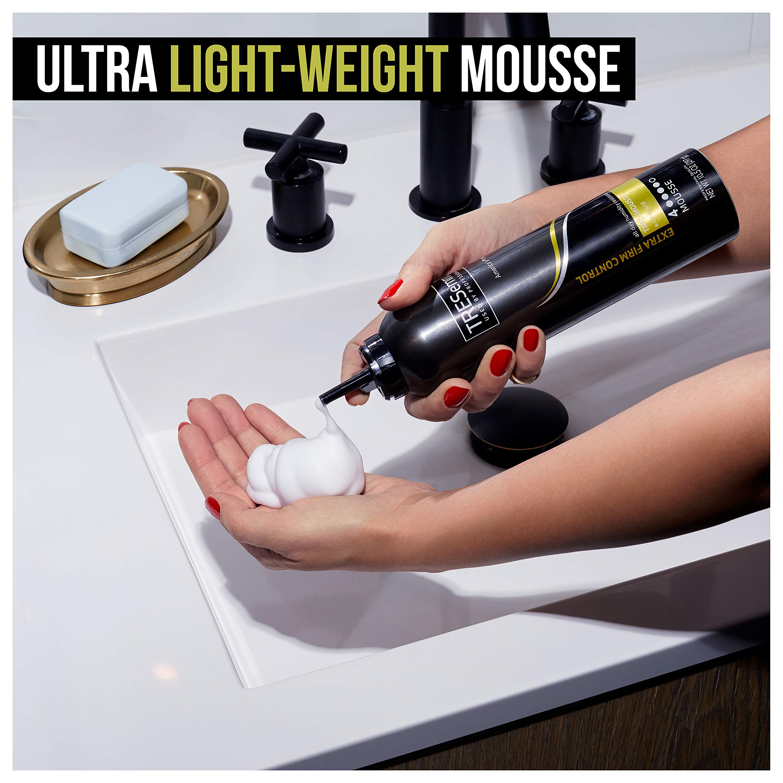 TRESemmé TRES Two Extra Hold Styling Mousse for All Day Humidity Resistance, Extra Firm Control - 15 oz