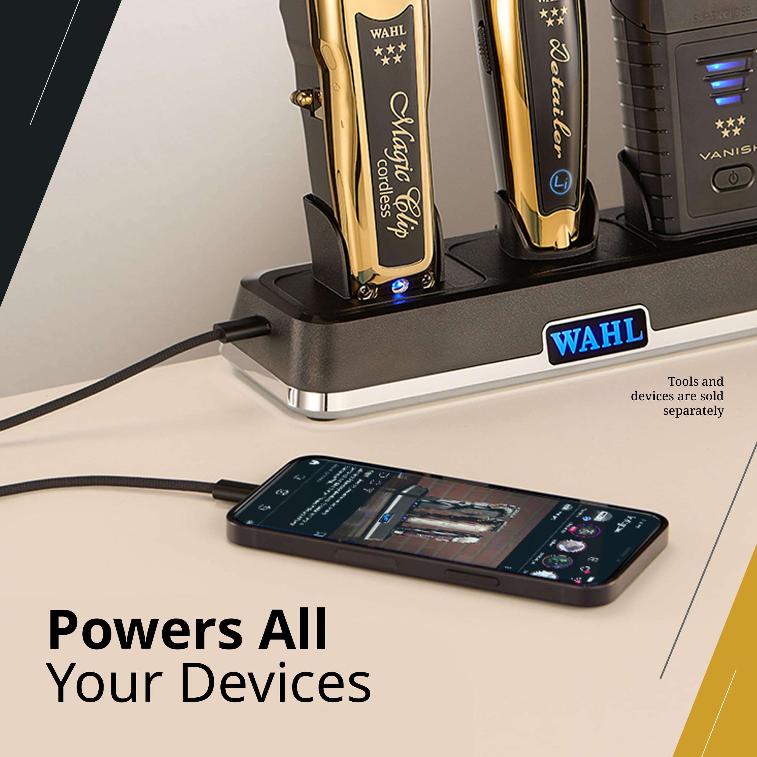 Wahl Professional Power Station High Performance Multi Tool Charging Dock for Barbers Stylists