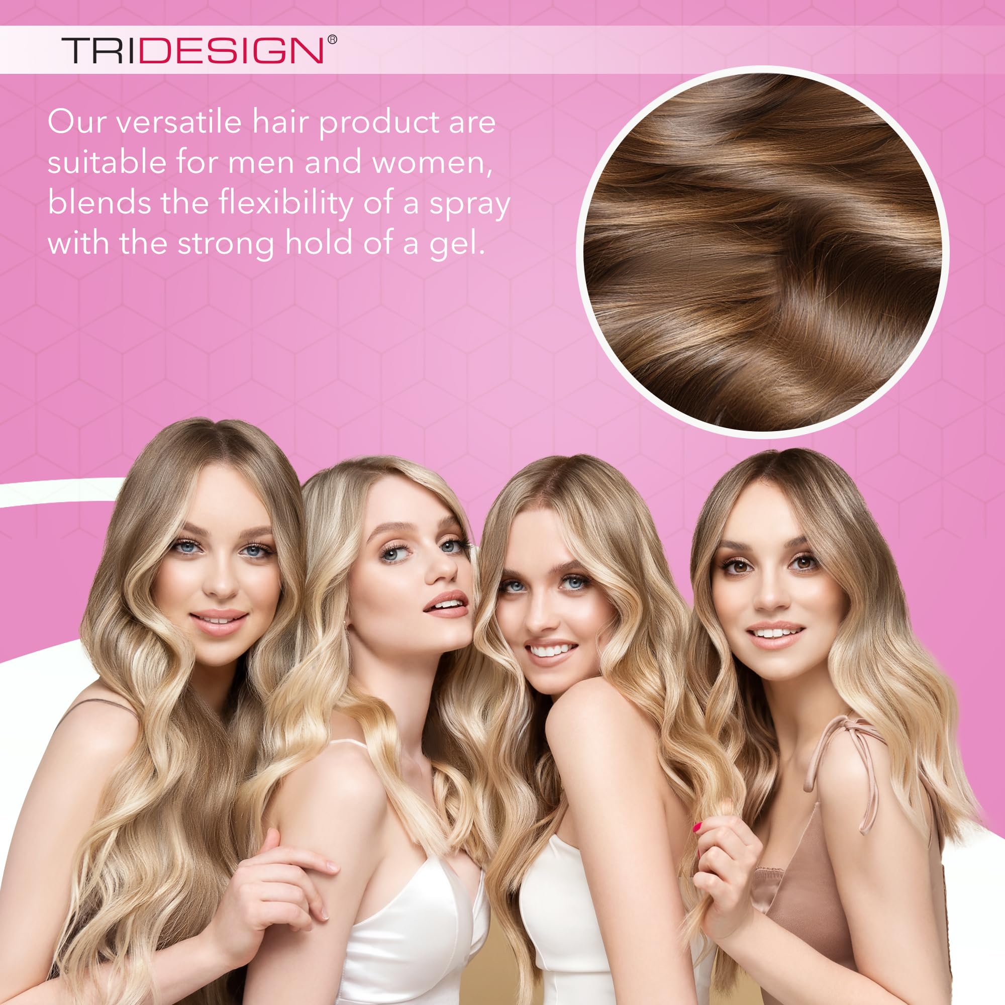 TRI Design Aerogel Hairspray - Non-Toxic Hair Finishing Spray for Styling, Volumizing and Holding Curly Hair with Flexible Hold - For Women and Men - Pack of 1 (10.5 oz)