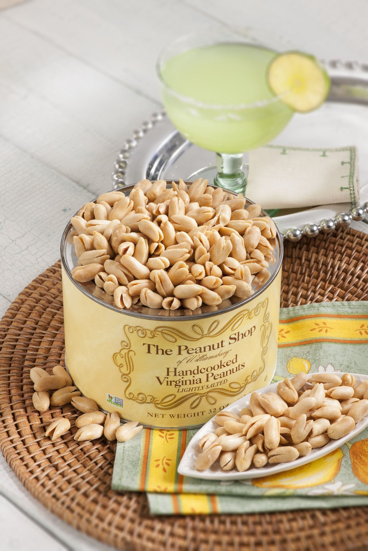 The Peanut Shop of Williamsburg Gourmet Handcooked Salted Peanuts (32 Ounce) Peanuts Handcooked in Golden Peanut Oil, Gourmet Peanuts Virginia Peanuts Gift