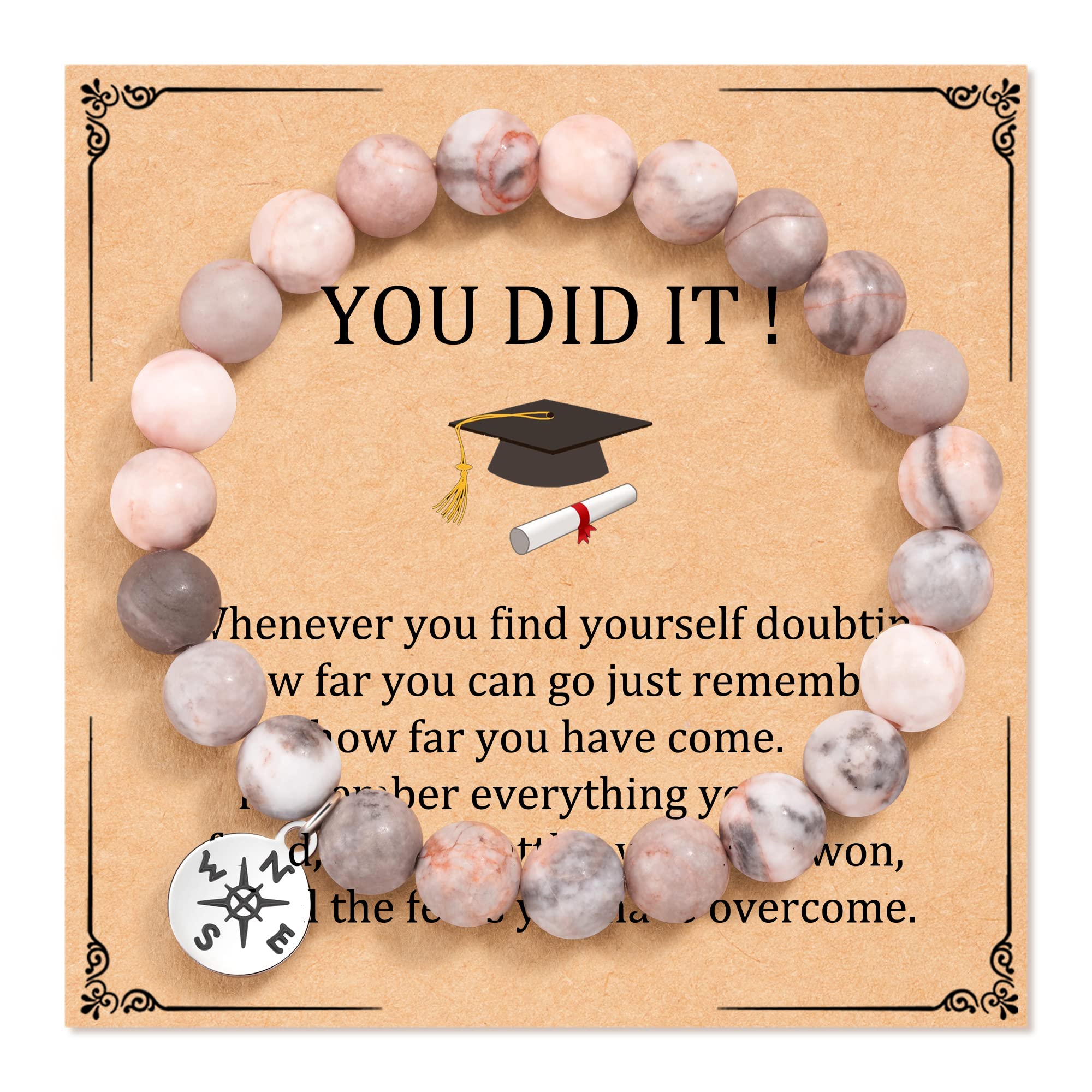 JOGDIAM College Graduation Gifts for Her, Compass Bracelet 8th Grade Cool High School 2023 Graduation Gifts for Daughter Granddaugther Best Friend