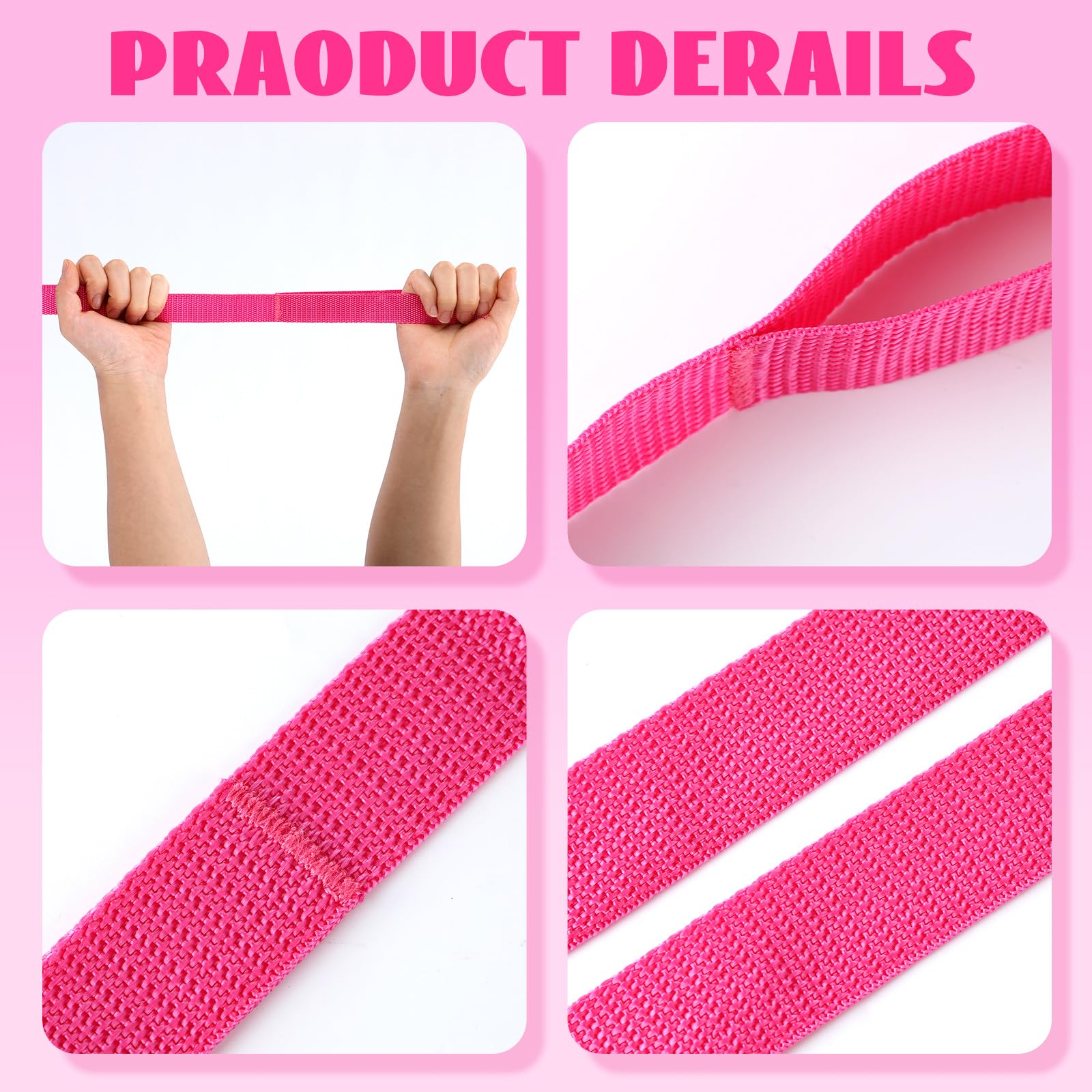 Simgoing 12 Set Stretching Strap for Cheer Cheerleading Stunt Straps Yoga Stretching Strap Improved Flexibility Elastic Stretch Band for Pilates Flexibility Exercise and Gymnastics