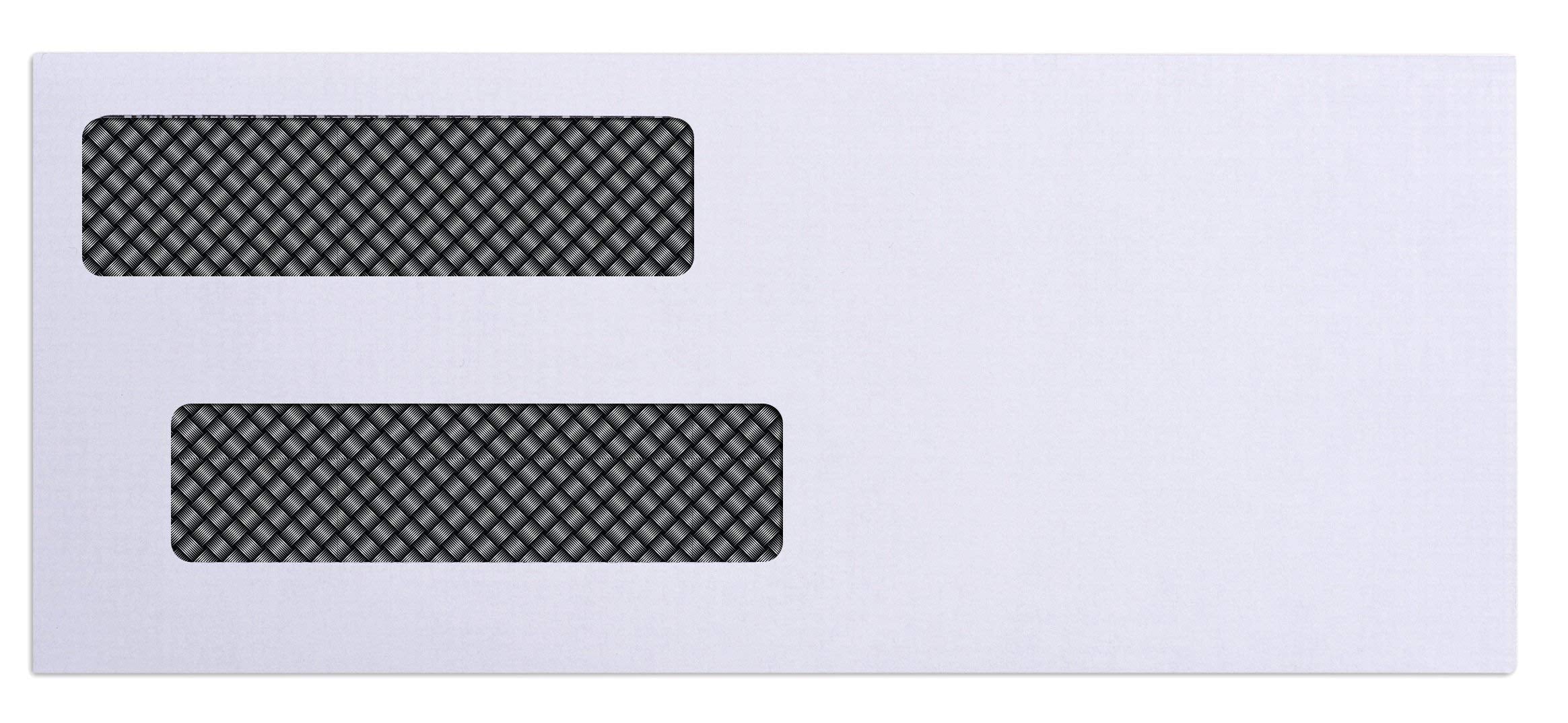 500 Self Seal QuickBooks Double Window Security Check Envelopes - for Business Laser Checks, Ultra Security Tinted, Self Adhesive Peel & Seal White, Size 3 5/8 x 8 11/16-24lb NOT for INVOICES (26865)
