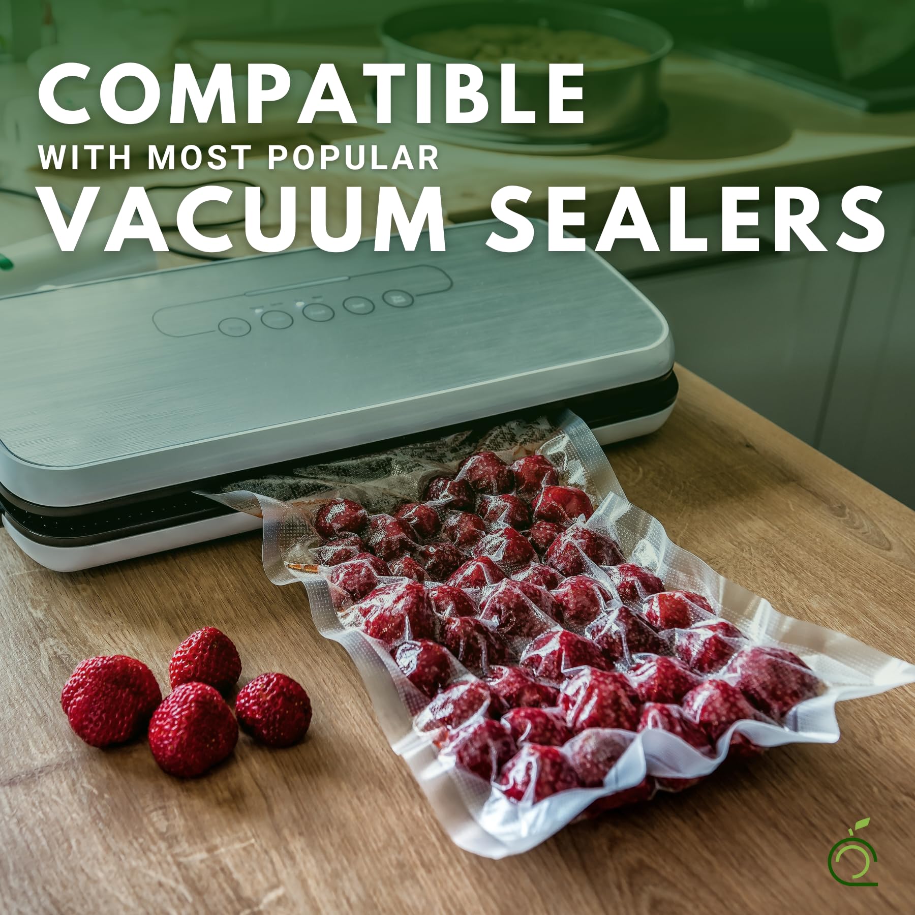 Four 6" X 50' Rolls of FoodVacBags Commercial Grade Vacuum Sealer Bags, FoodSaver Compatible, Sous Vide Cooking Storage Pouches