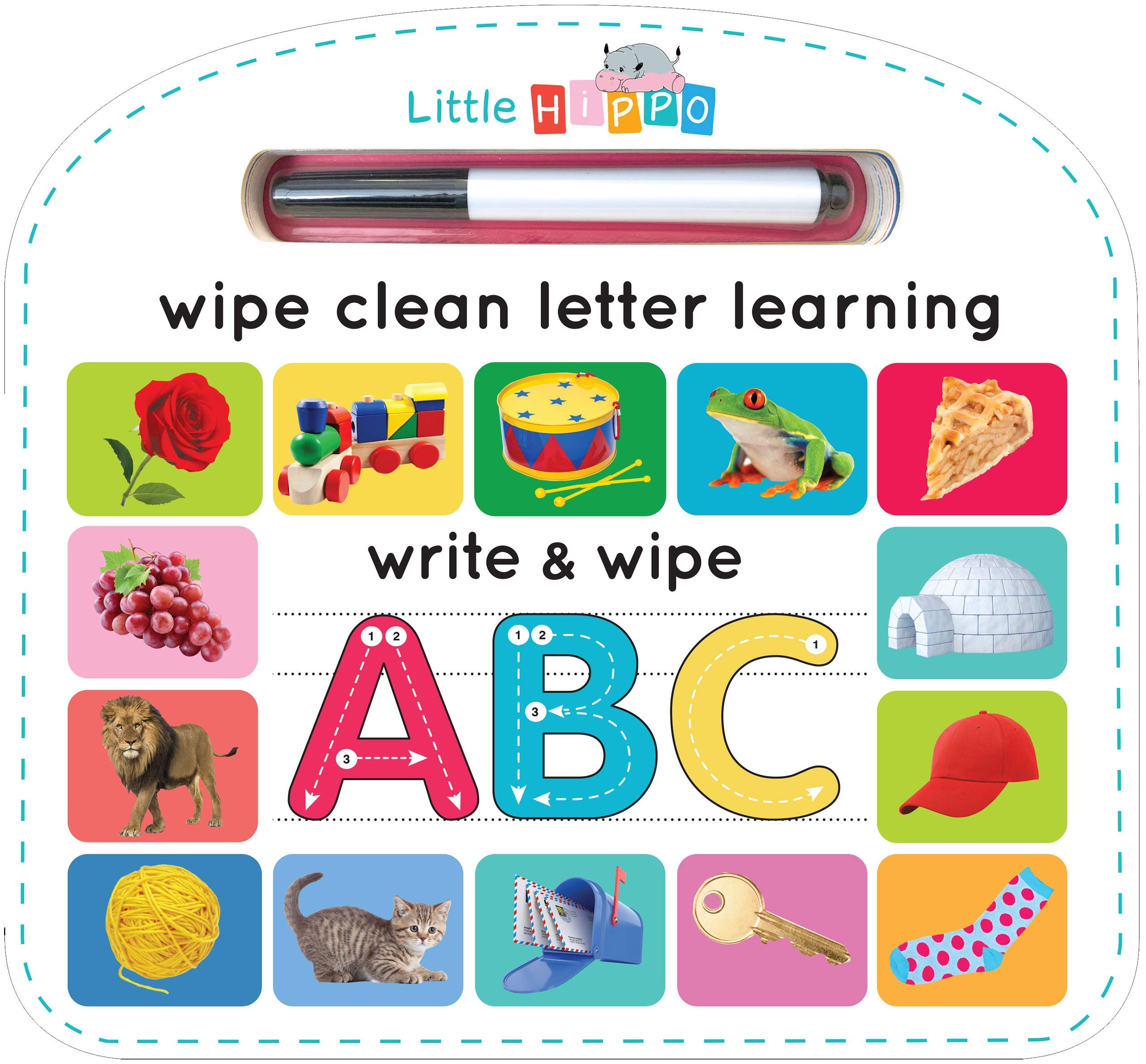 Write & Wipe ABC - Children's Novelty Learning Board Book - Wipe Clean - Alphabet - Educational