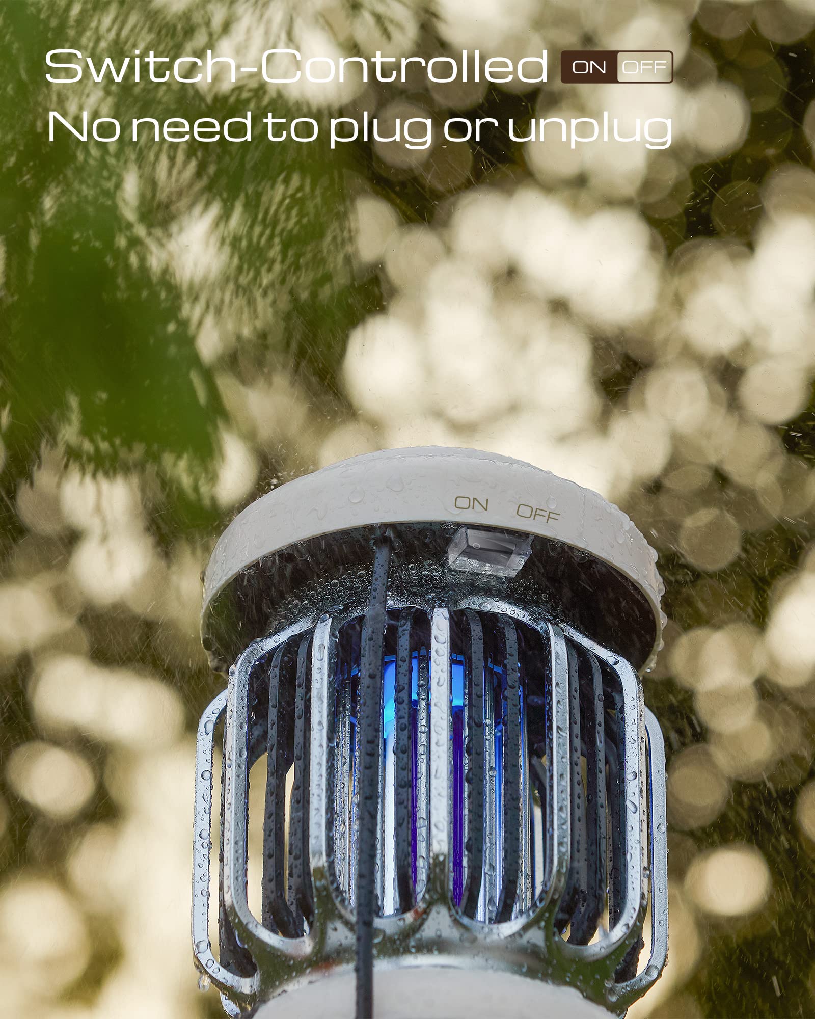 Hybrid Spectrum, Waterproof Switch Bug Zapper Outdoor Bug Zapper Indoor Bug Zapper Mosquito Repellent Outdoor Patio Mosquito Zapper Electric Fly Zapper Fruit Fly Trap for Indoors Mosquito Killer