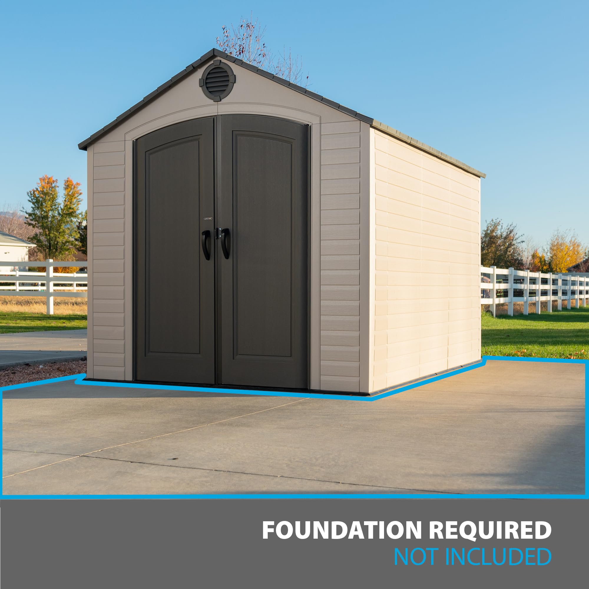 Lifetime Outdoor Storage Shed, 8 x 10 Feet
