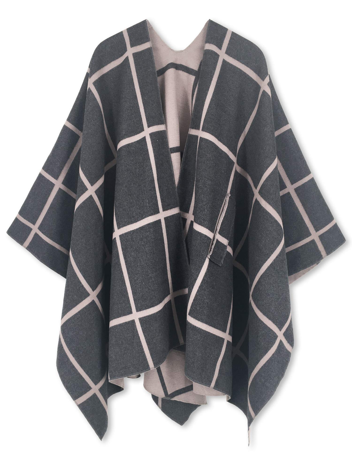 Women Poncho Shawl Cardigan Open Front Elegant Cape