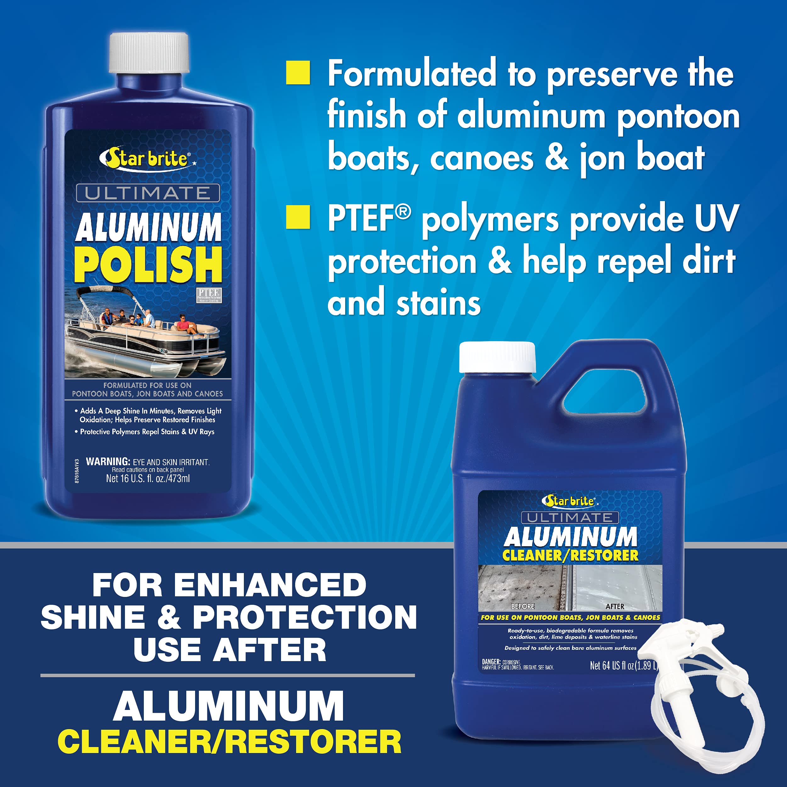 Star Brite 087616 Ultimate Aluminum Polish W/Ptef