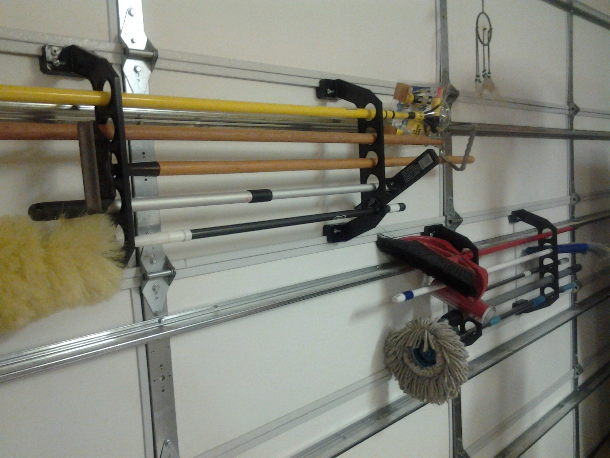Cobra Storage Garage Door Storage Rack - 21" Black ABS Plastic Fishing Rod Holder - Ultimate Organization for Fishing Gear