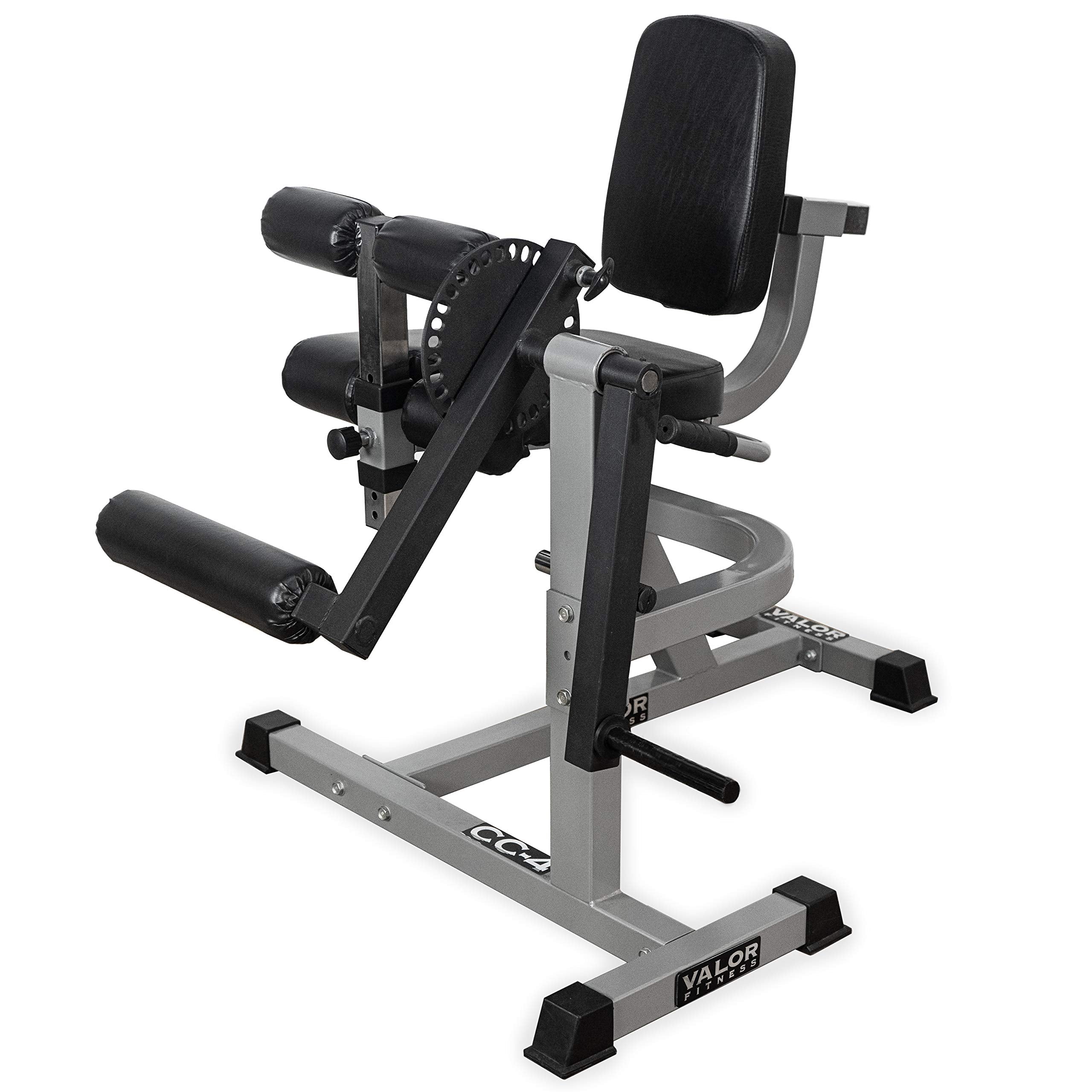 Valor Fitness Leg Extension and Leg Curl Machine - Adjustable - 8 Thigh, 6 Back Positions - Plate Loaded Max 150 lbs - Home Gym Lower Body Workout