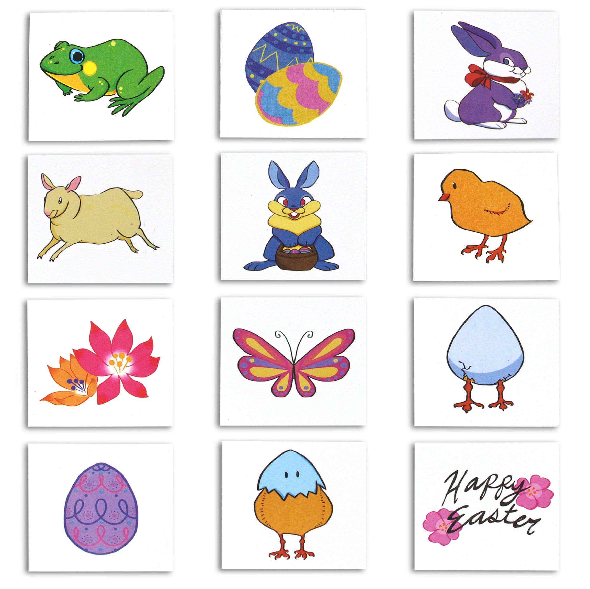 JOYIN Easter Crafts Assortment Kit with 500 Stickers, 144 Easter Shapes Adhesive, 60 Theme Temporary Tattoos and 6 Stampers (over 700 Pcs) for Egg Basket Stuffers Fillers