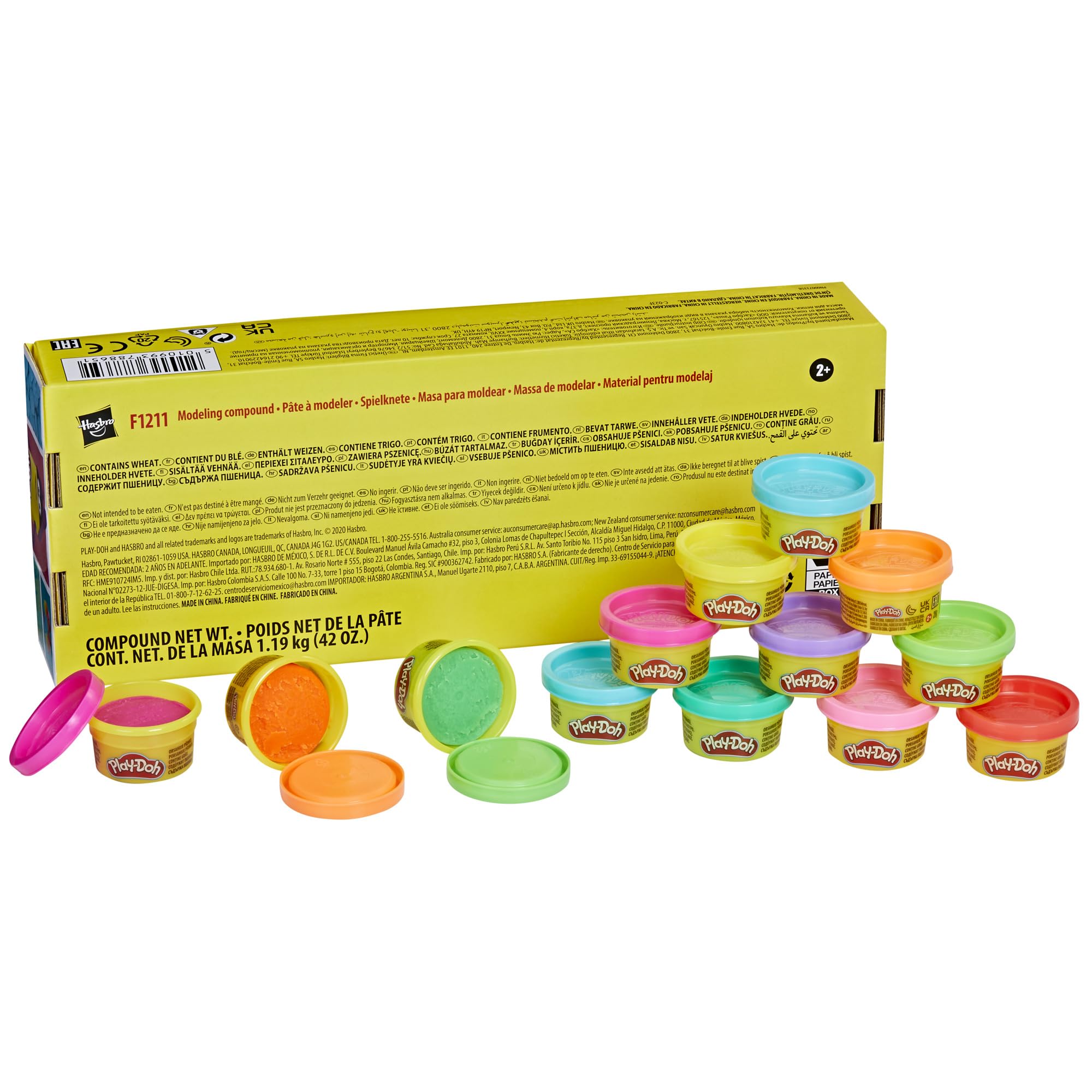 Play-Doh Bulk Handout 42-Pack of 1-Ounce Modeling Compound Cans, Non Candy Halloween Handout Toys & Party Favors, Kids Arts & Crafts, Preschool Toys, Ages 2+ (Amazon Exclusive)