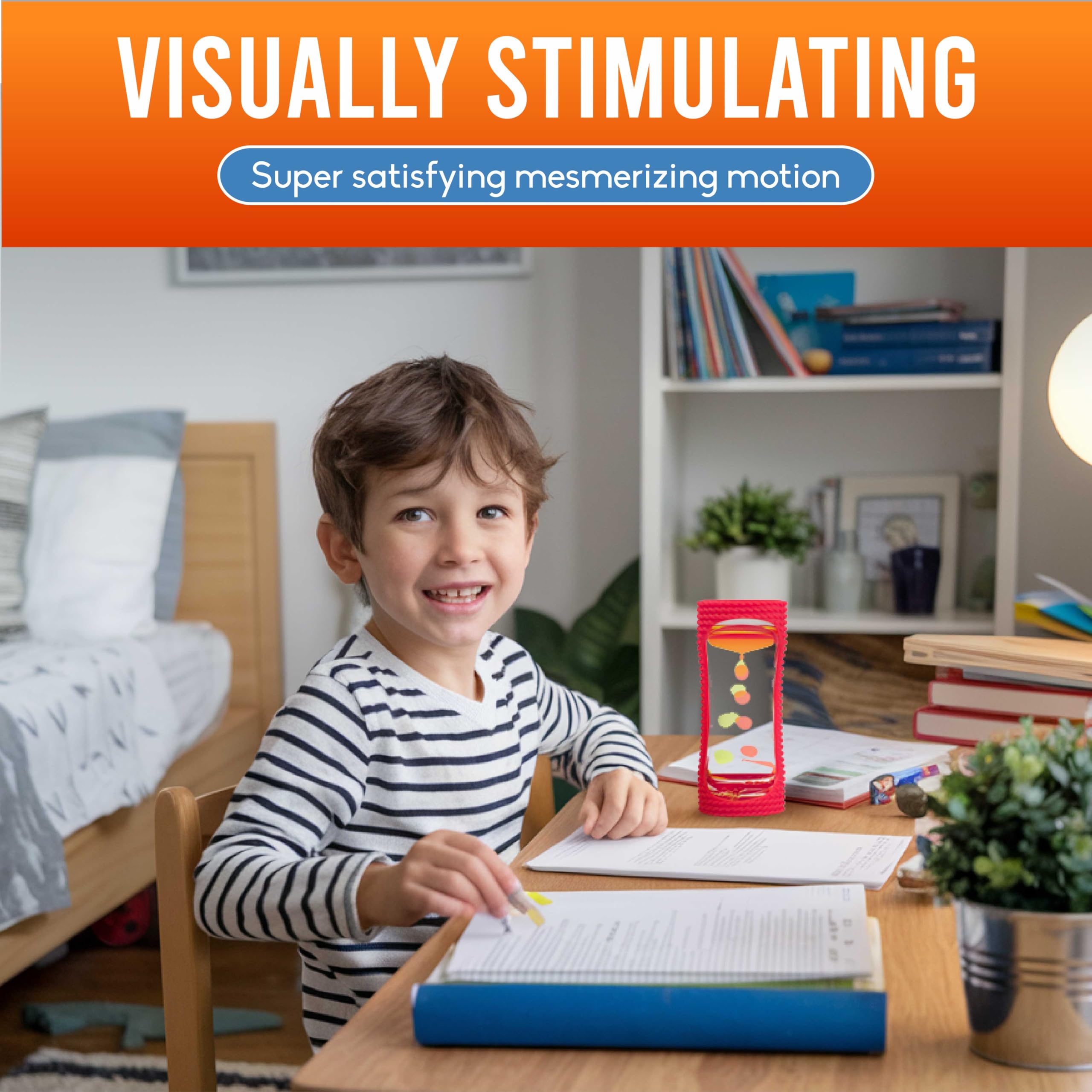 BUNMO Liquid Motion Bubbler Sensory Toys - Sensory Stocking Stuffers for Kids - Green and Liquid Motion Bubbler Sensory Toys - Sensory Stocking Stuffers for Kids - Red