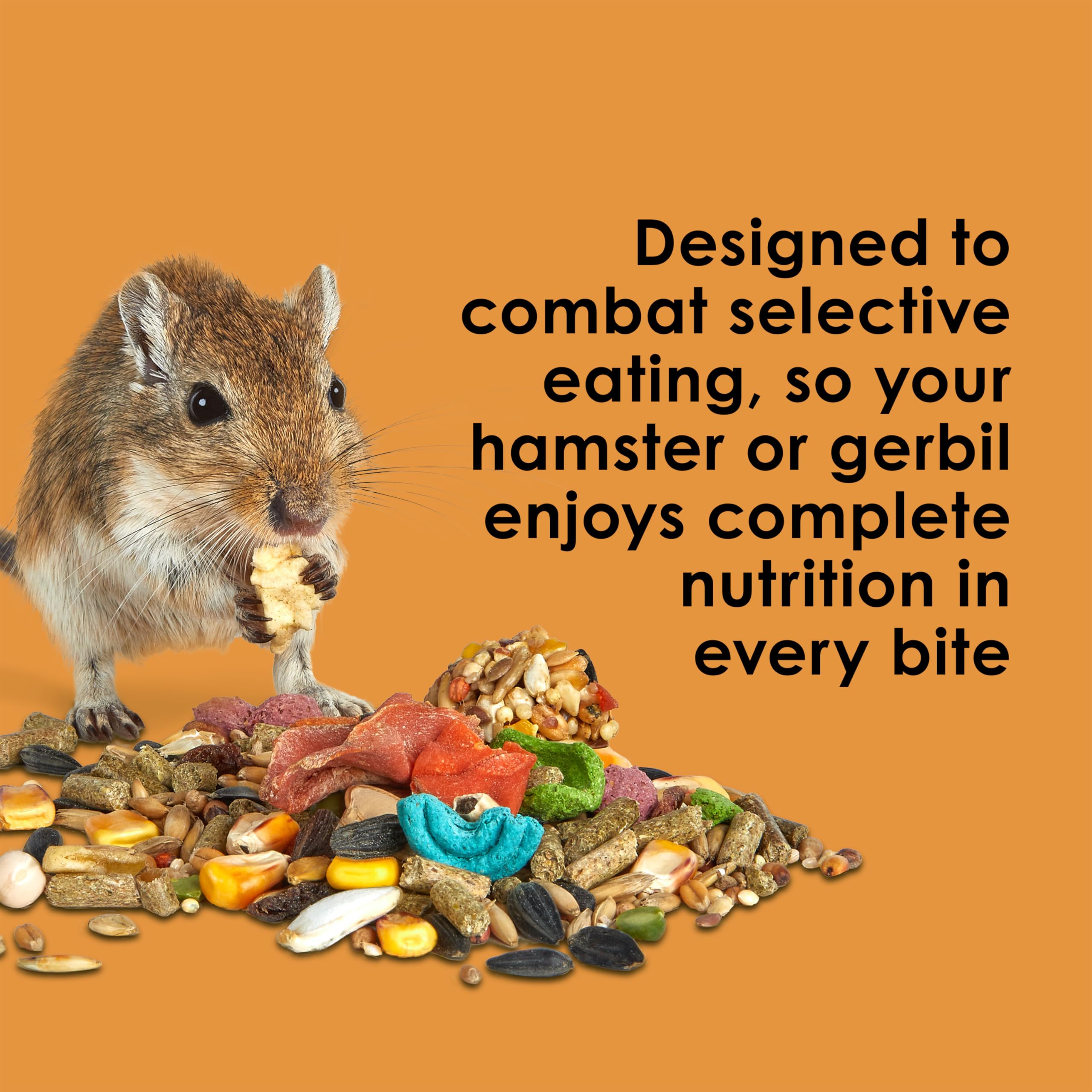 Kaytee Fiesta Hamster & Gerbil Food, Nutritious and Fun Blend, Supports Dental Health and Digestion, 4.5 pounds