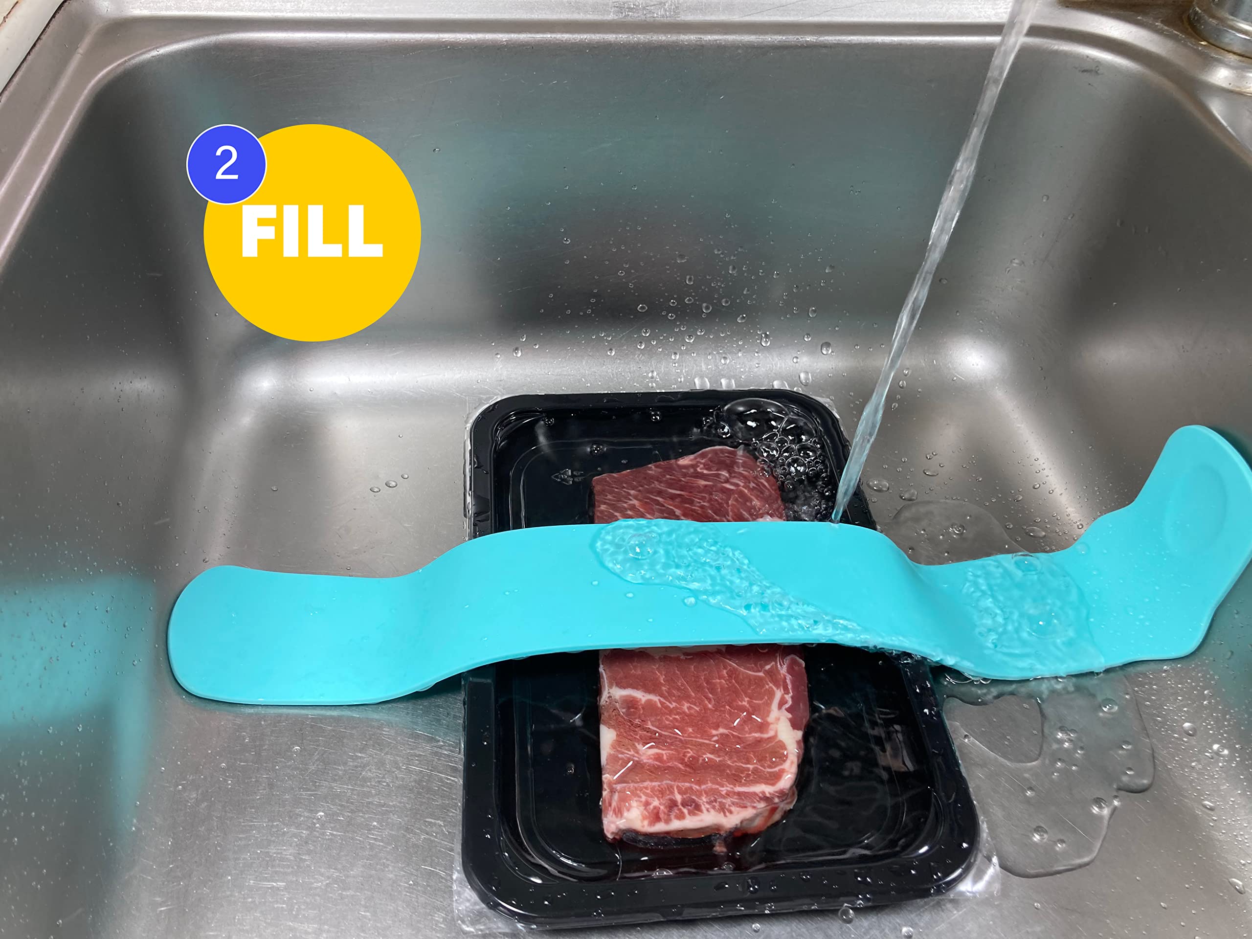 Shaful Thaw Belt - (White) Thaws frozen meat Faster & 100% Safer - Thaws in minutes instead of hours