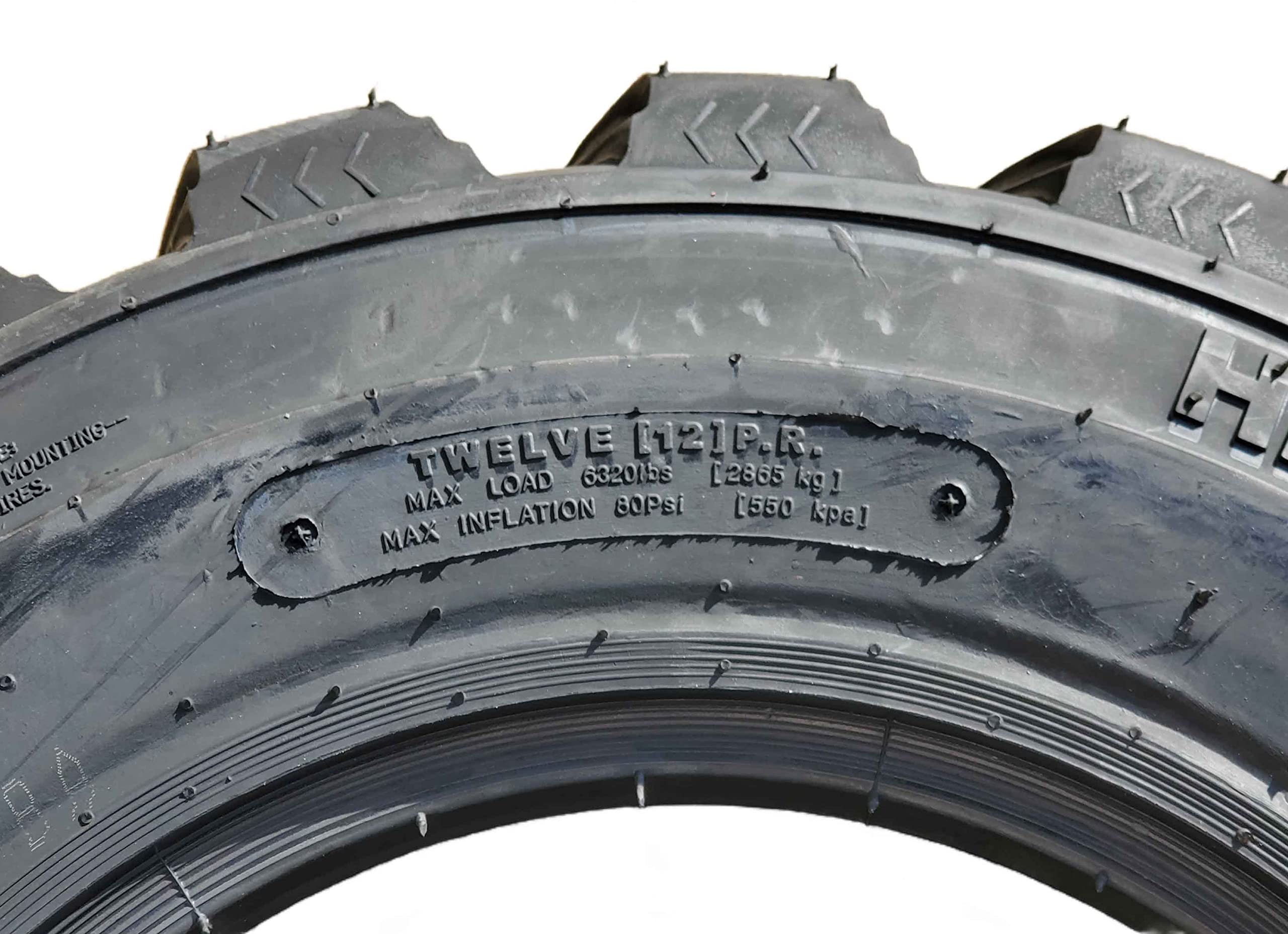 Set 4 New Super Guider Heavy Duty 12-16.5 12x16.5/12 Ply Industrial Skid Steer Tire w/Rim Guard