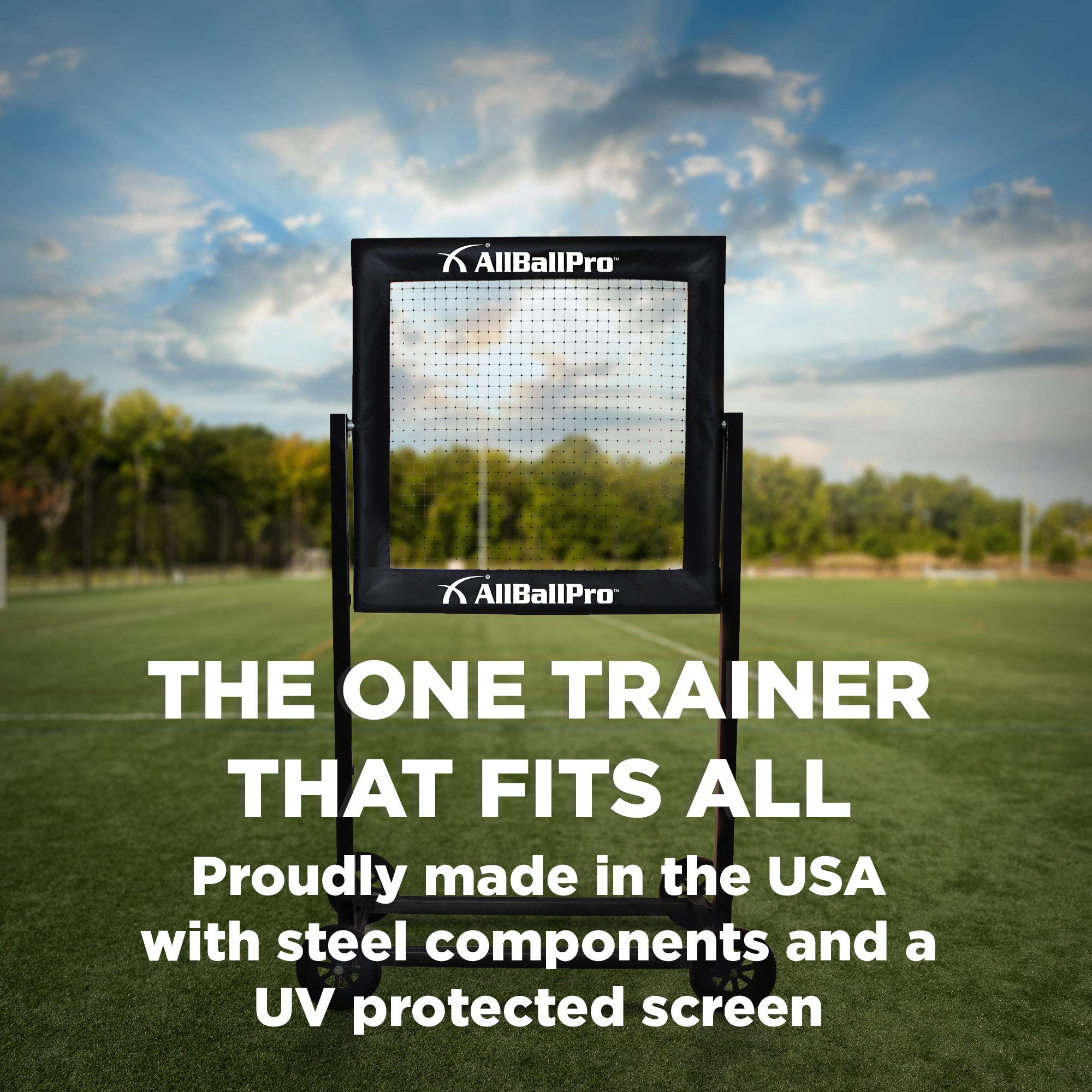 All Ball Pro Stinger X Multi Sport Rebounder, 3.5 x 3.5 - Lacrosse, Soccer & Basketball Bounceback, Tennis & Volleyball Bounceback, Baseball & Softball Pitchback