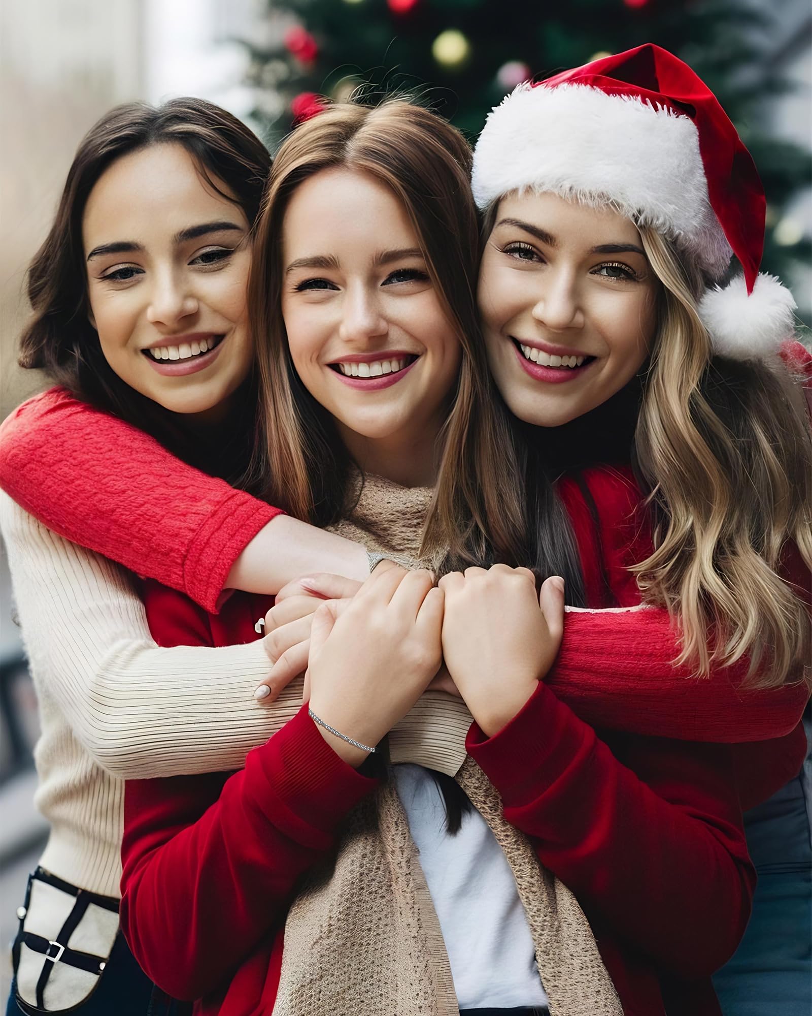 Shonyin Chirstmas Gifts for Friends Best Bitches Morse Code Bracelets for Women Friendship Matching Bracelet Set Best Friends Galentines Day Jewelry Unique Gifts for 3