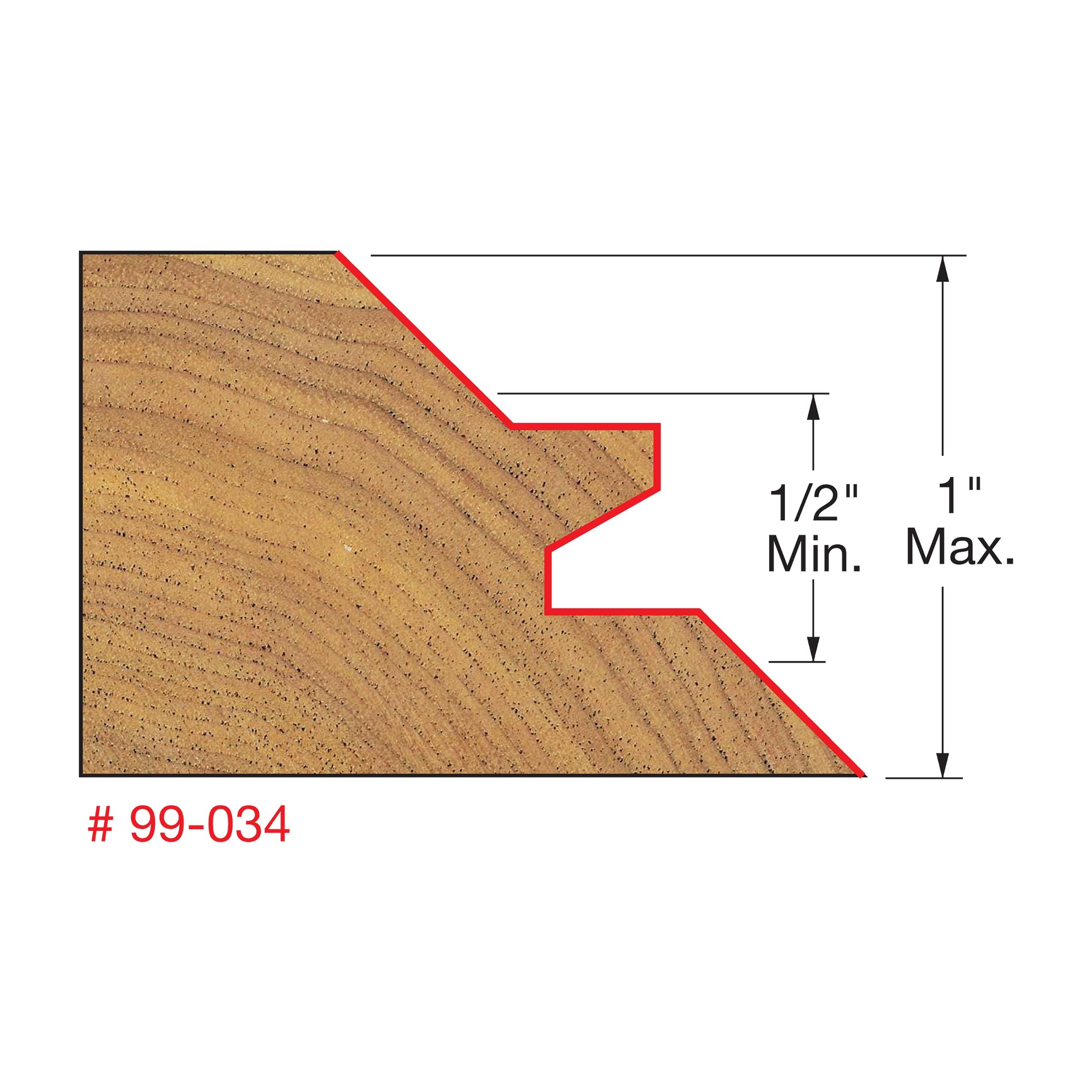 Freud 2-3/4" Dia Lock Miter Router Bit w/1/2" Shank 99-034