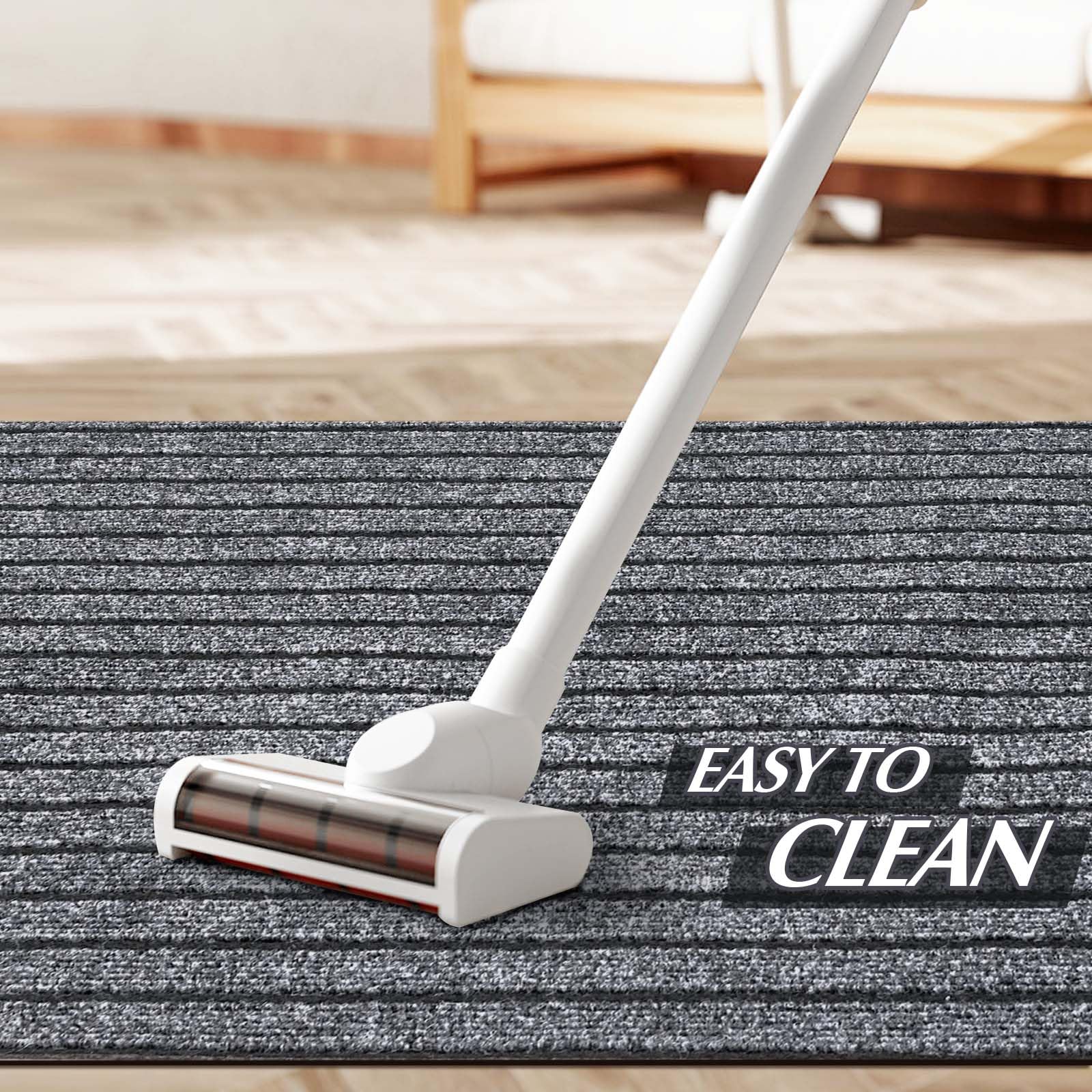 Morefany Outdoor/Indoor 4ft x 8ft Runner Rug, Hallway Custom Sizes Non-Slip Rubber Backing Area Runner Rugs Waterproof Carpet Rugs for Kitchen Entryway Balcony Garage Stair Laundry