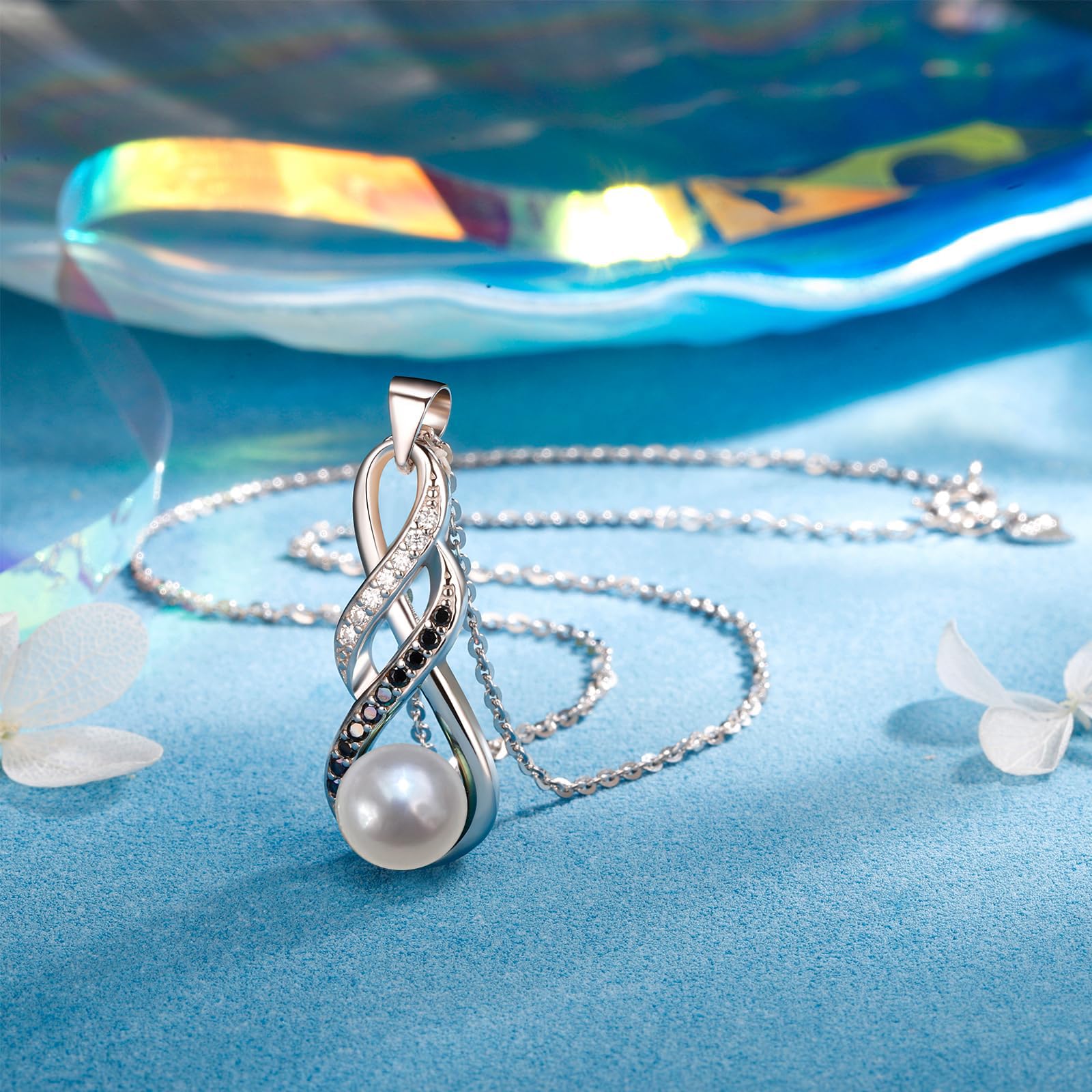 NONNYL Birthday Gifts for Women Wife- Pearl Necklaces- Her Mom Wife Girlfriend Grandma on Christmas Day Valentines Mothers Day Wedding Anniversary Romantic Jewelry Gifts