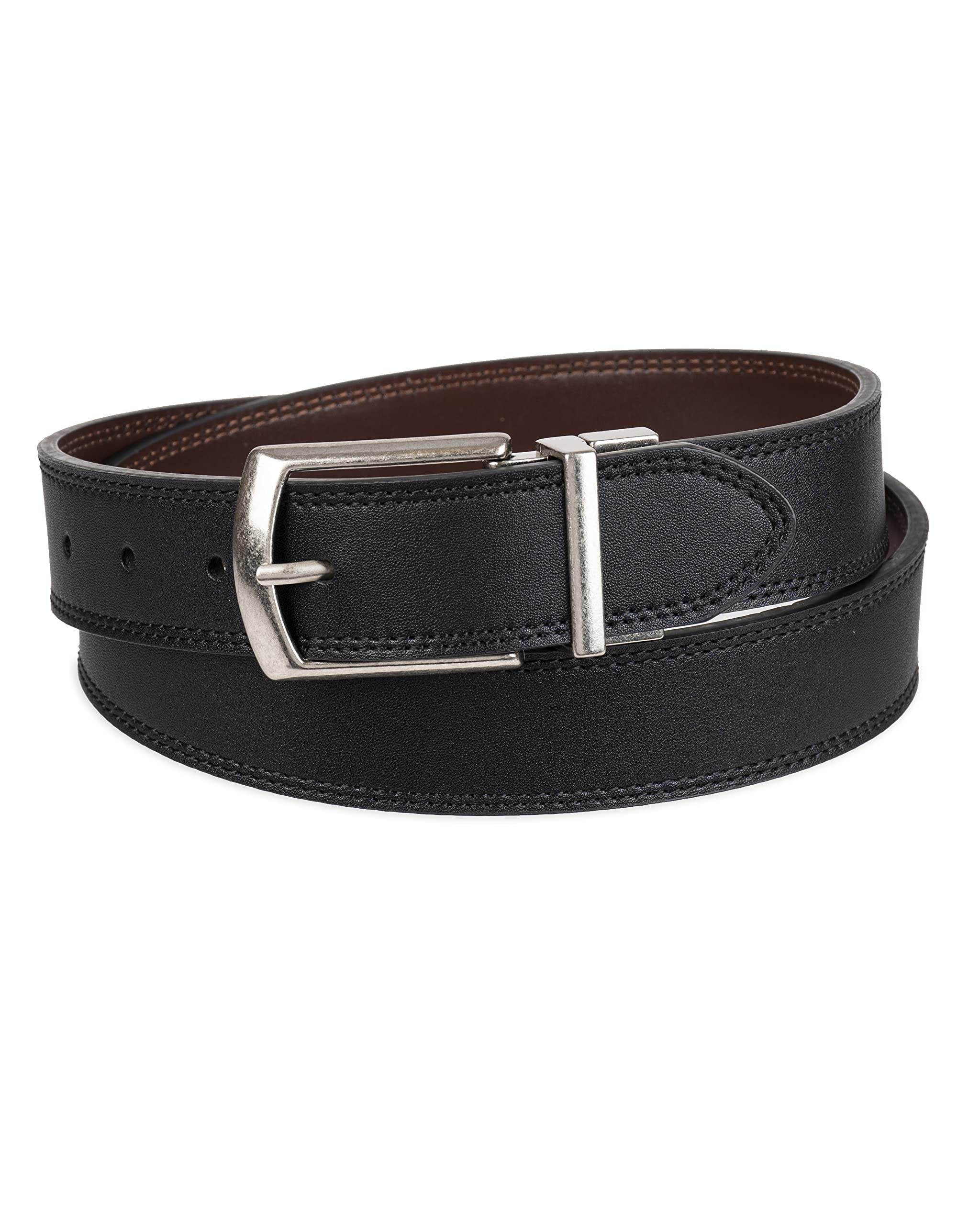 Dickies Men's Reversible Belt, Black/Brown, Medium (34-36)
