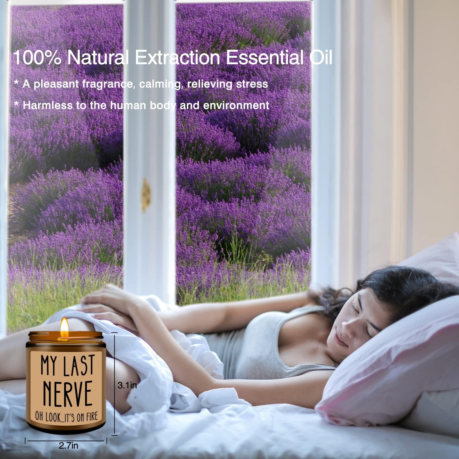 Homsolver Birthday Gifts for Women, Funny Gifts for Best Friend Women - My Last Nerve Candle - Unique Birthday Gifts for Women, Her, Mom, BFF, Sister