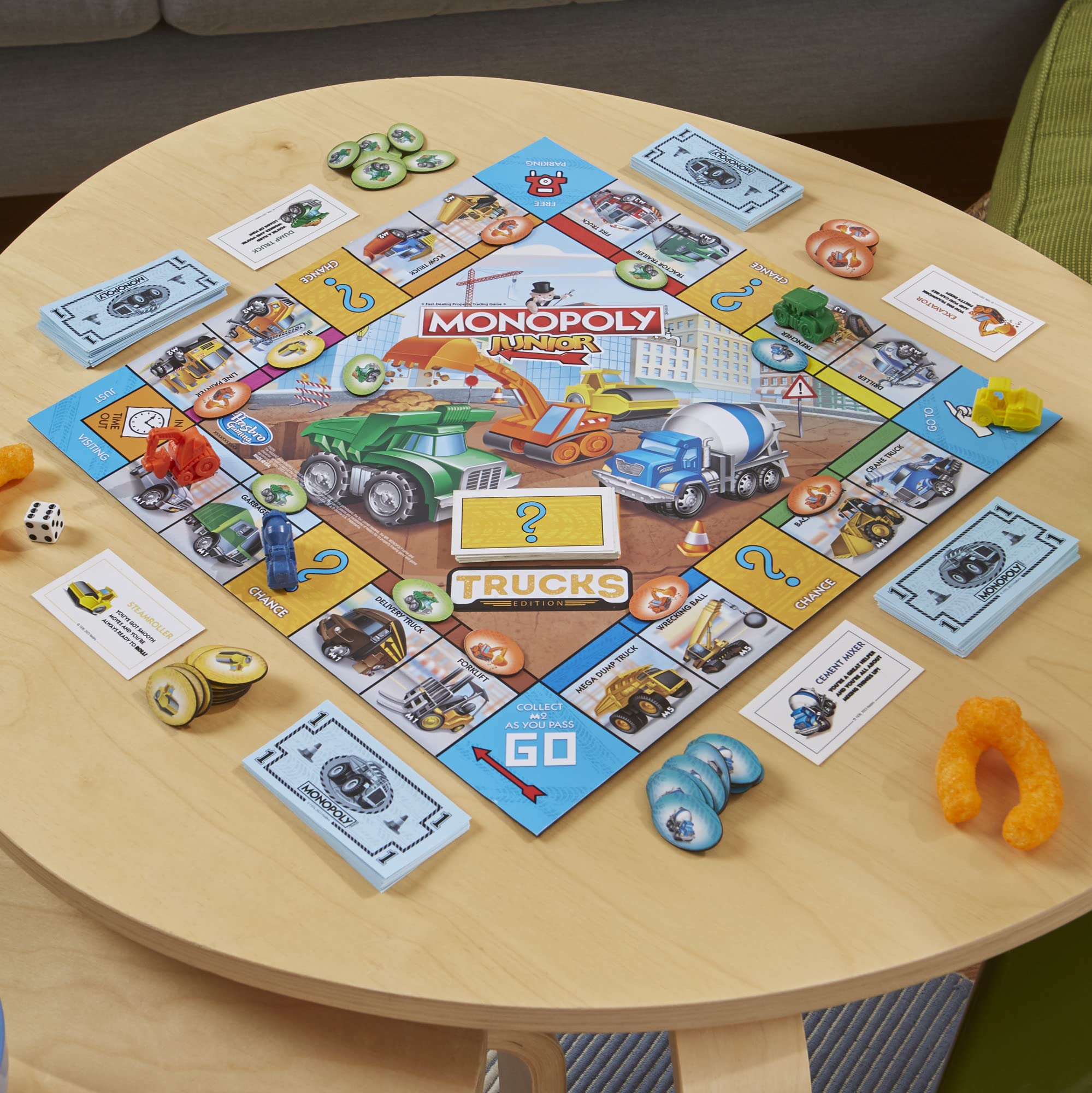Monopoly Junior Trucks Edition Board Game for Kids Ages 5+, 2-4 Player Kids Games (Amazon Exclusive)