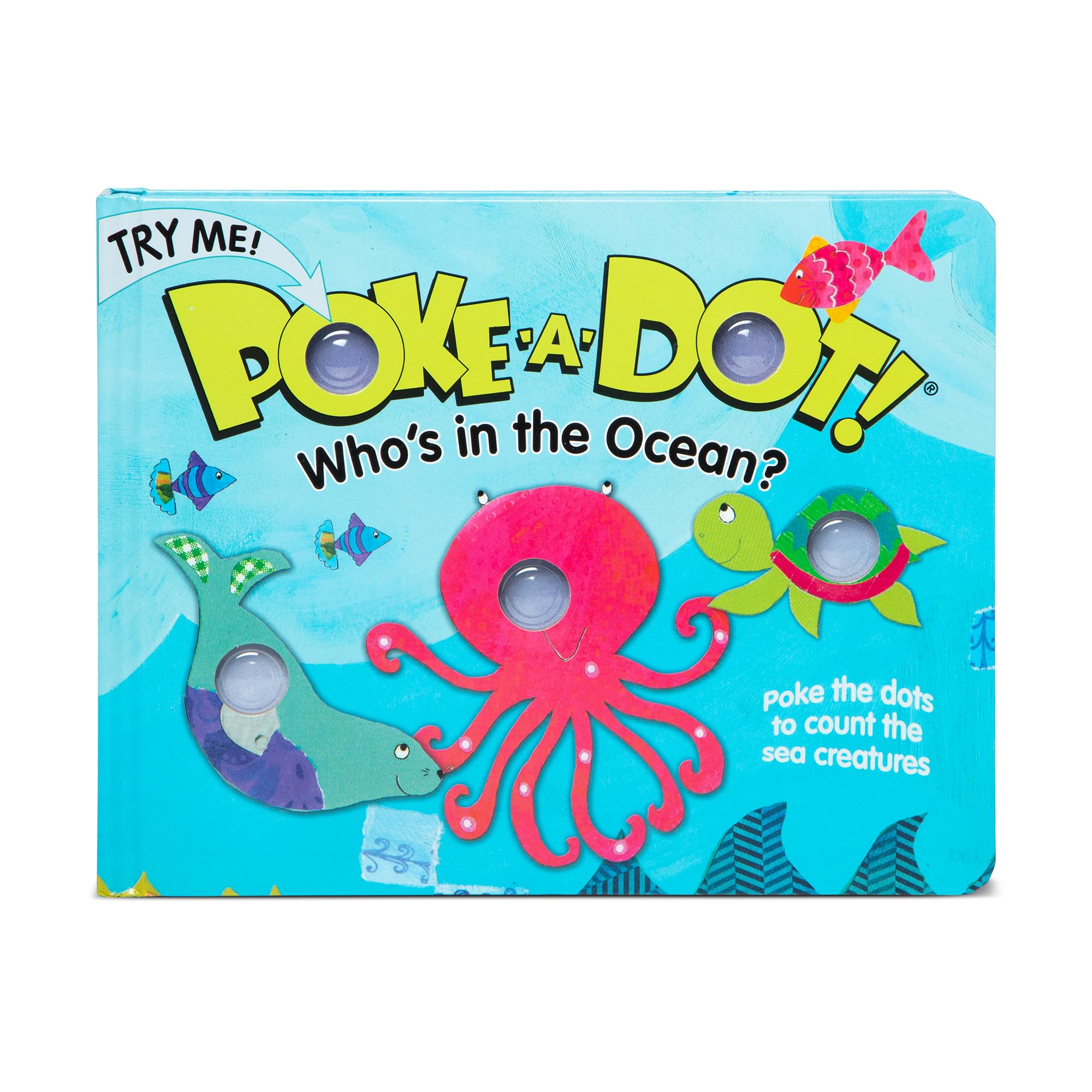 Melissa & Doug Children's Book - Poke-a-Dot: Who’s in the Ocean (Board Book with Buttons to Pop) - FSC Certified