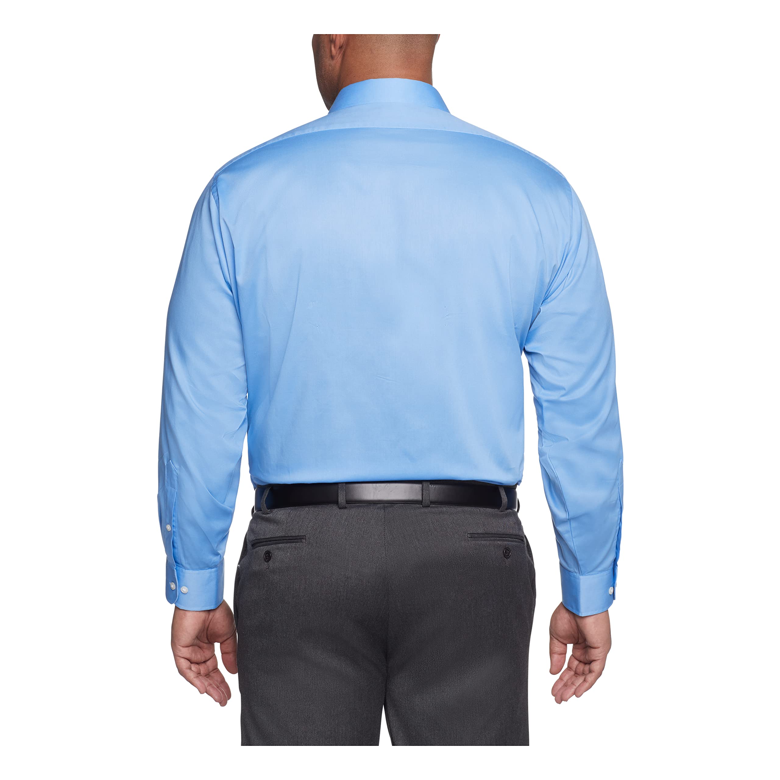 Van Heusen Men's Size FIT Dress Shirt Flex Collar Stretch Solid (Big and Tall), Blue Frost, 20" Neck 37"-38" Sleeve (4X-Large)