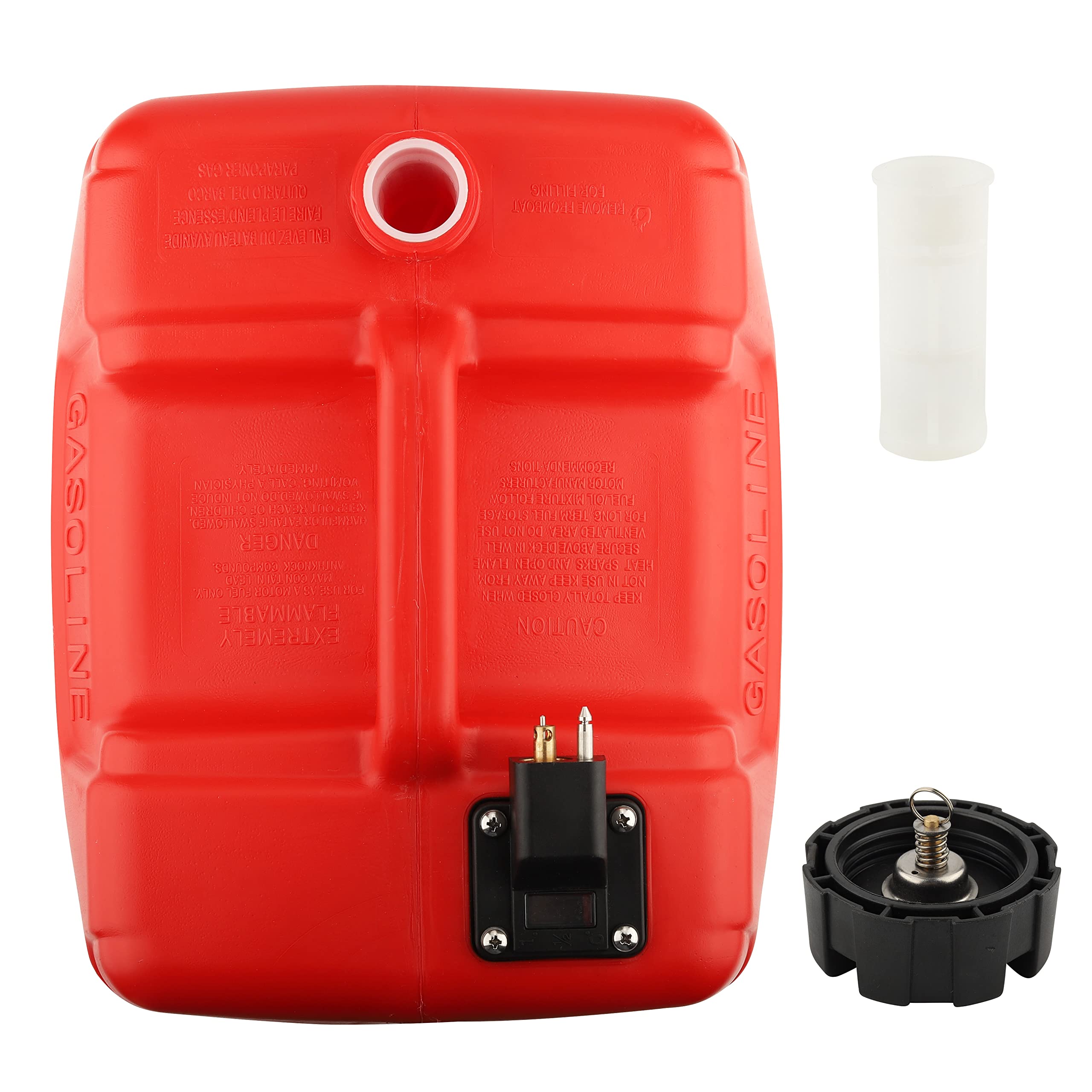 AloneGoer Portable Boat Fuel Gas tank 12L 3 Gallon Marine Outboard Gas Tank for YAMAHA Barco De Motor Fuera De Borda with Connector Replace Yamaha 6YL-24201-24-00 Portable Gas Tank