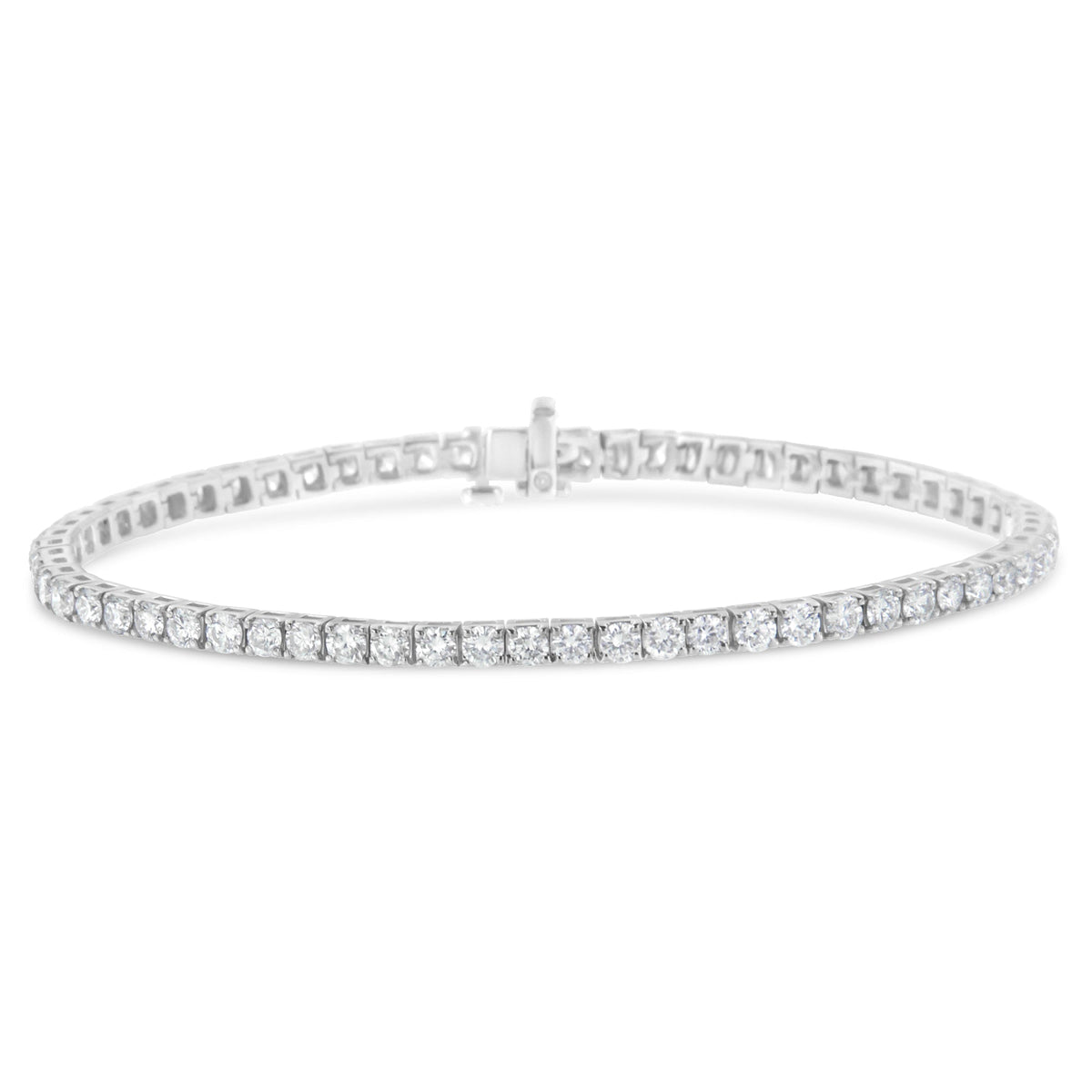 IGI Certified 5.0 Cttw Cut Diamond 14K White Gold Classic 7†Tennis Bracelet (H-I Color, I1-I2 Clarity)