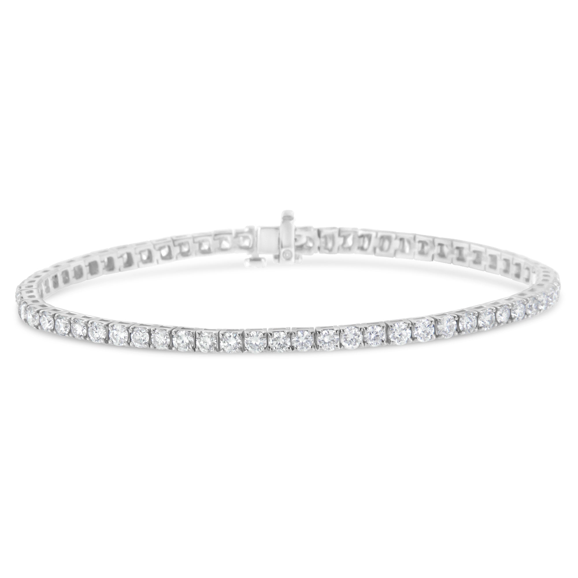 IGI Certified 4.0 Cttw Diamond 14K White Gold Classic 7†Tennis Bracelet (H-I Color, I1-I2 Clarity)
