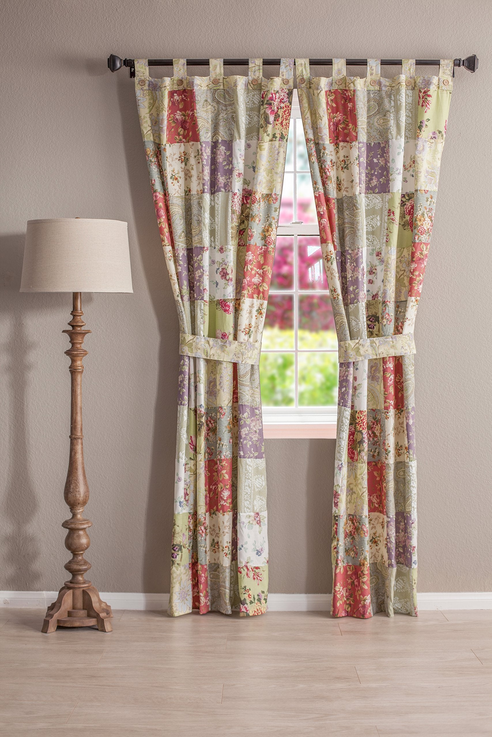 Greenland Home Blooming Prairie Patchwork Panel Pair 42 x 84