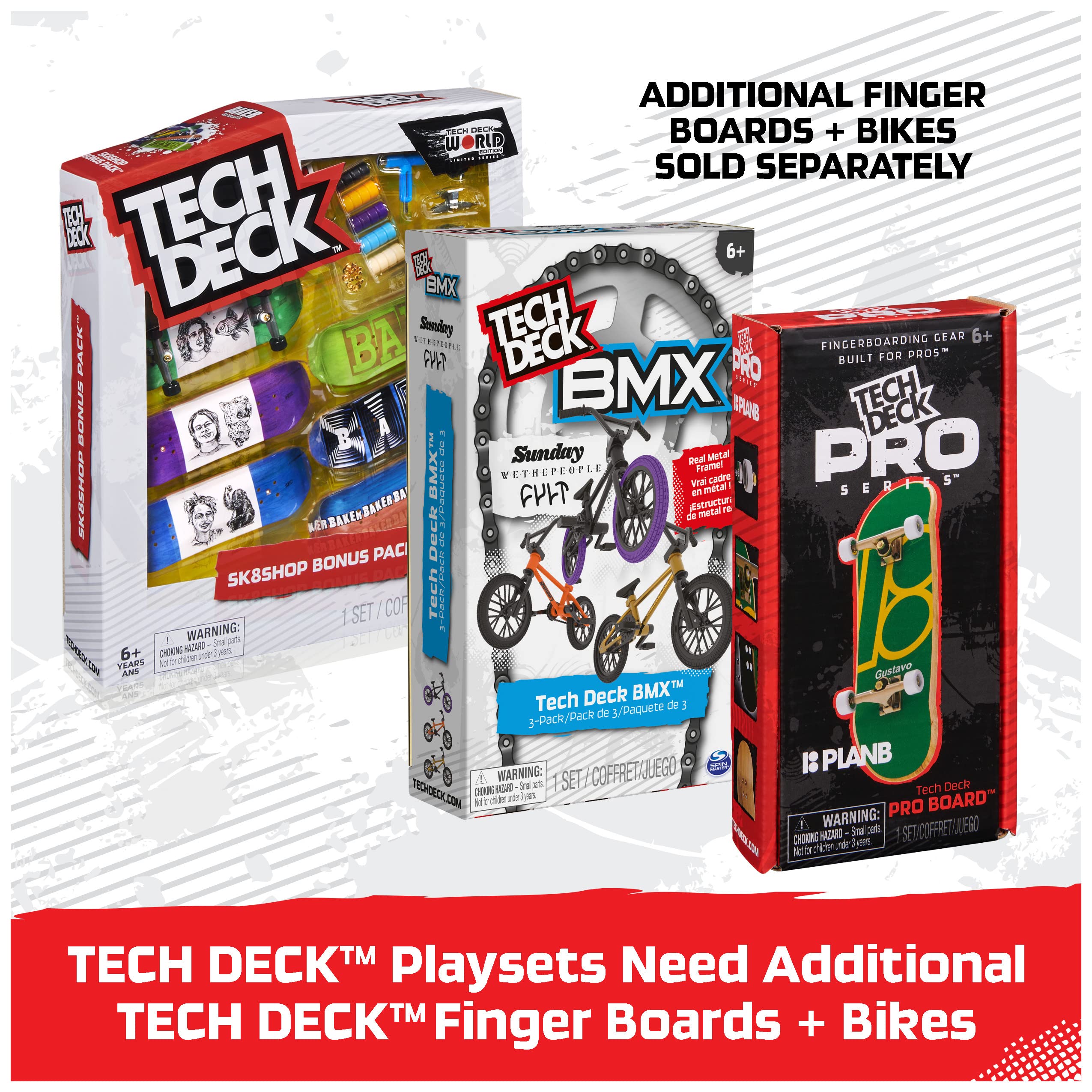 TECH DECK Performance Series, Shred Pyramid Set with Metal Rail and Exclusive Blind Fingerboard, Made with Real Wood, Kids Toy for Boys and Girls Ages 6 and up