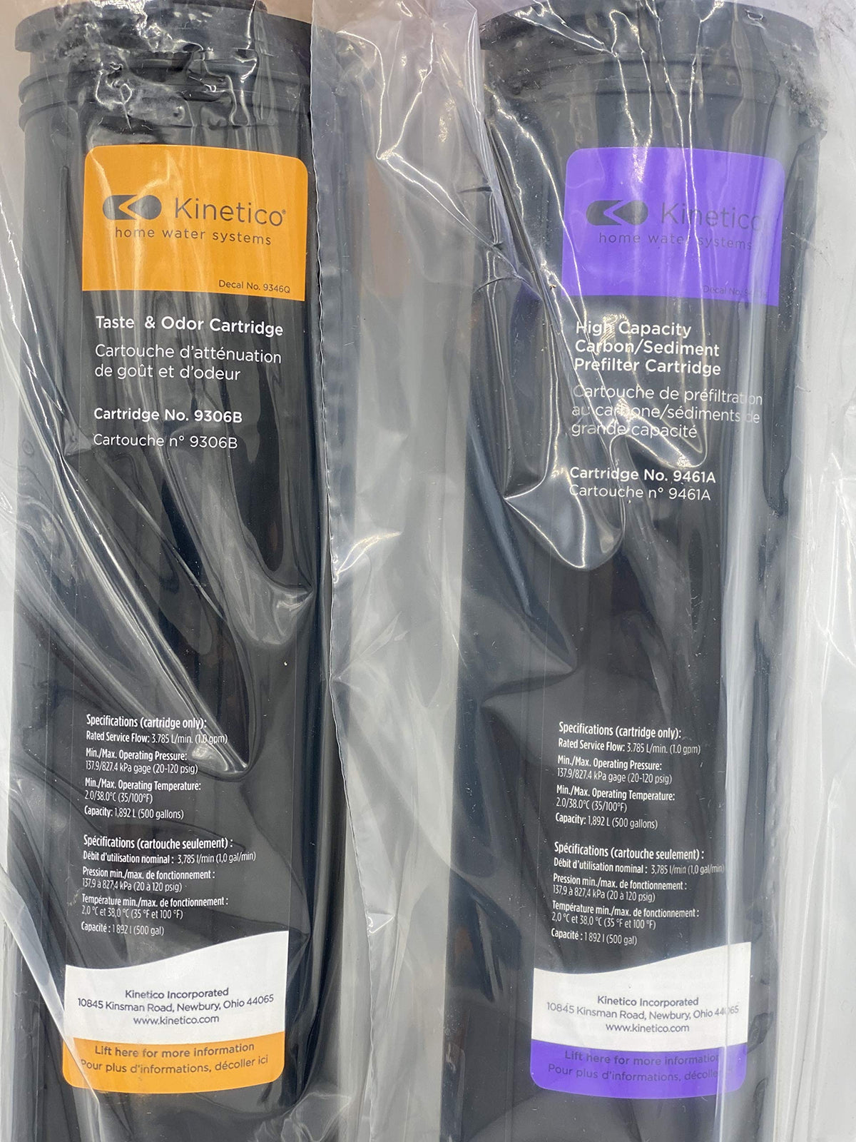 K5 REVERSE OSMOSIS SET OF TASTE ODOR 9306B & CARBON SEDIMENT FILTER 9461A