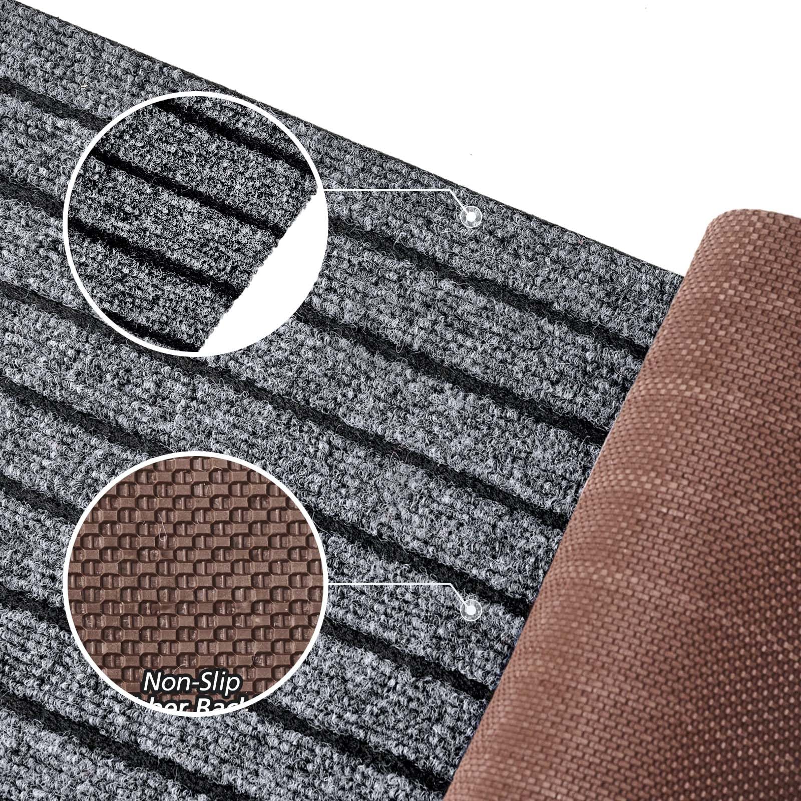 Morefany Outdoor/Indoor 4ft x 8ft Runner Rug, Hallway Custom Sizes Non-Slip Rubber Backing Area Runner Rugs Waterproof Carpet Rugs for Kitchen Entryway Balcony Garage Stair Laundry