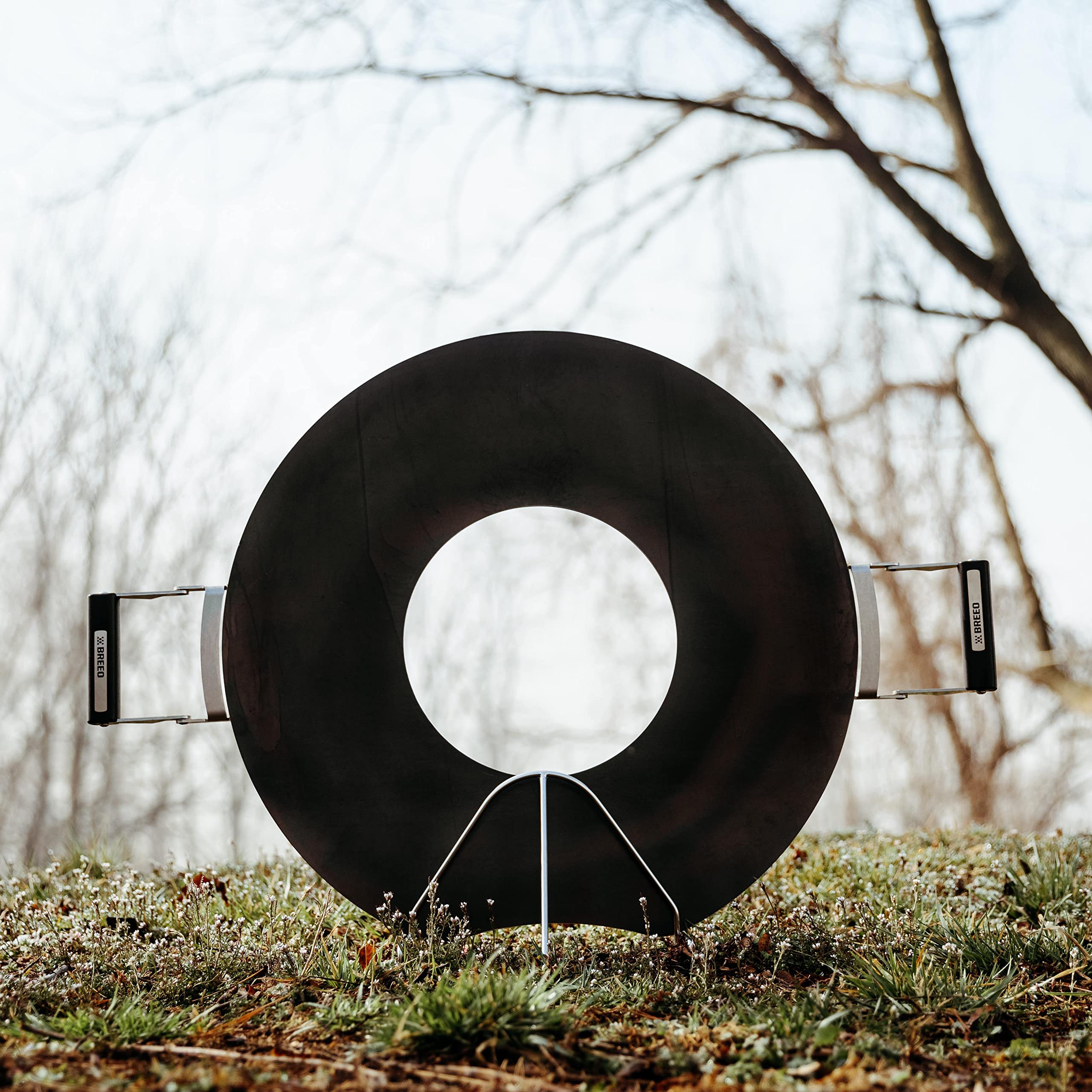 Breeo SearPlate Griddle X24 - Compatible with X Series 24 Smokeless Fire Pit - Outdoor Searing Grill - Durable Flat Top Griddle - Carbon Steel Searing Surface, USA Made - Live-Fire Cooking Accessory